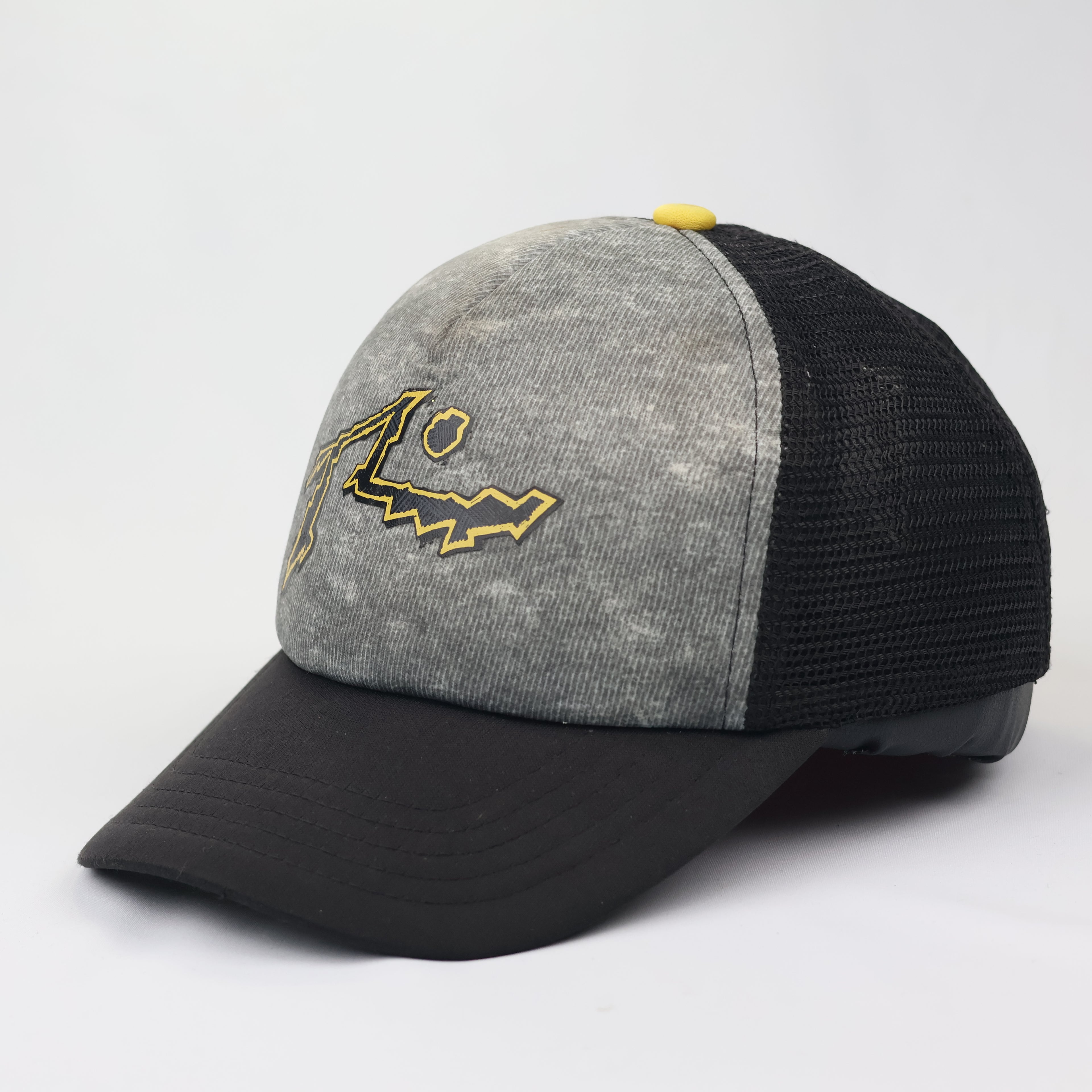 Retro Rusty Surfwear Snapback - Acid Wash Style Graphic Trucker