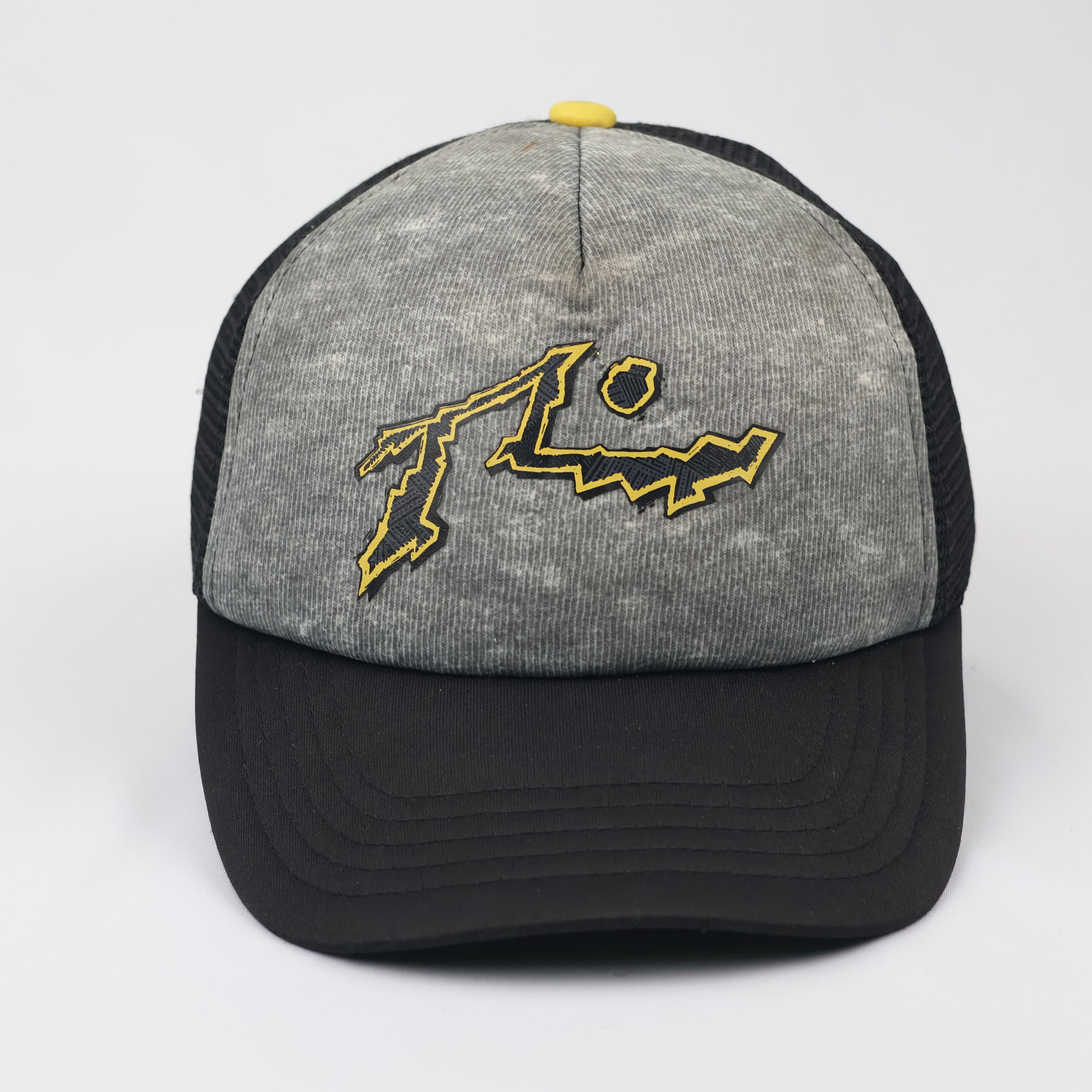 Retro Rusty Surfwear Snapback - Acid Wash Style Graphic Trucker