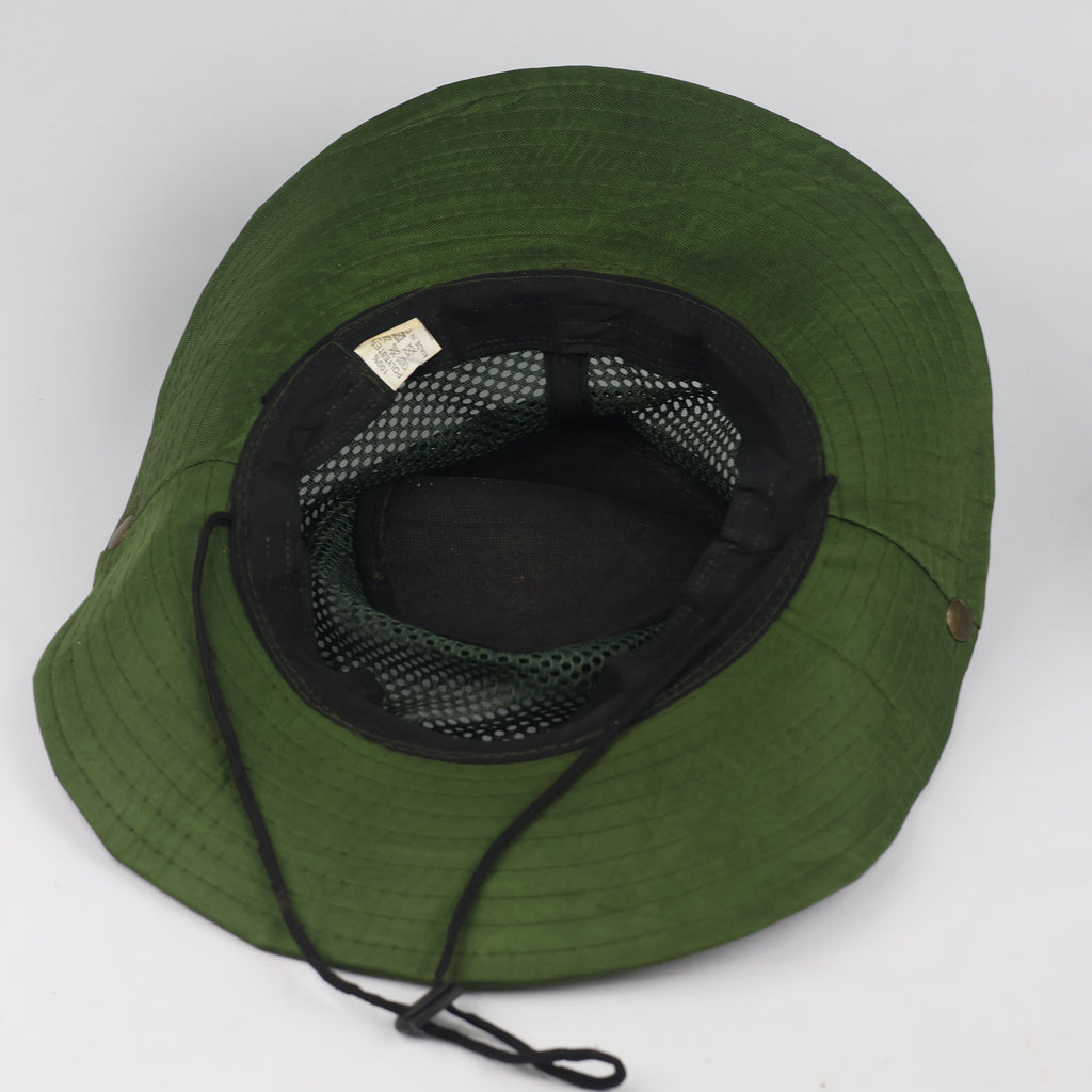 Thrifted Korean Graphic Mesh Ventilation Safari Hat - Size 57-58cm