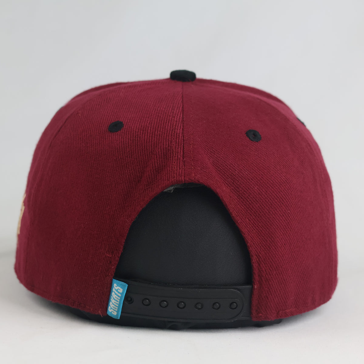 Thrifted Sourkrauts Burgundy & Black Embroidered Snapback Cap (Size 57–59 cm) | 10881