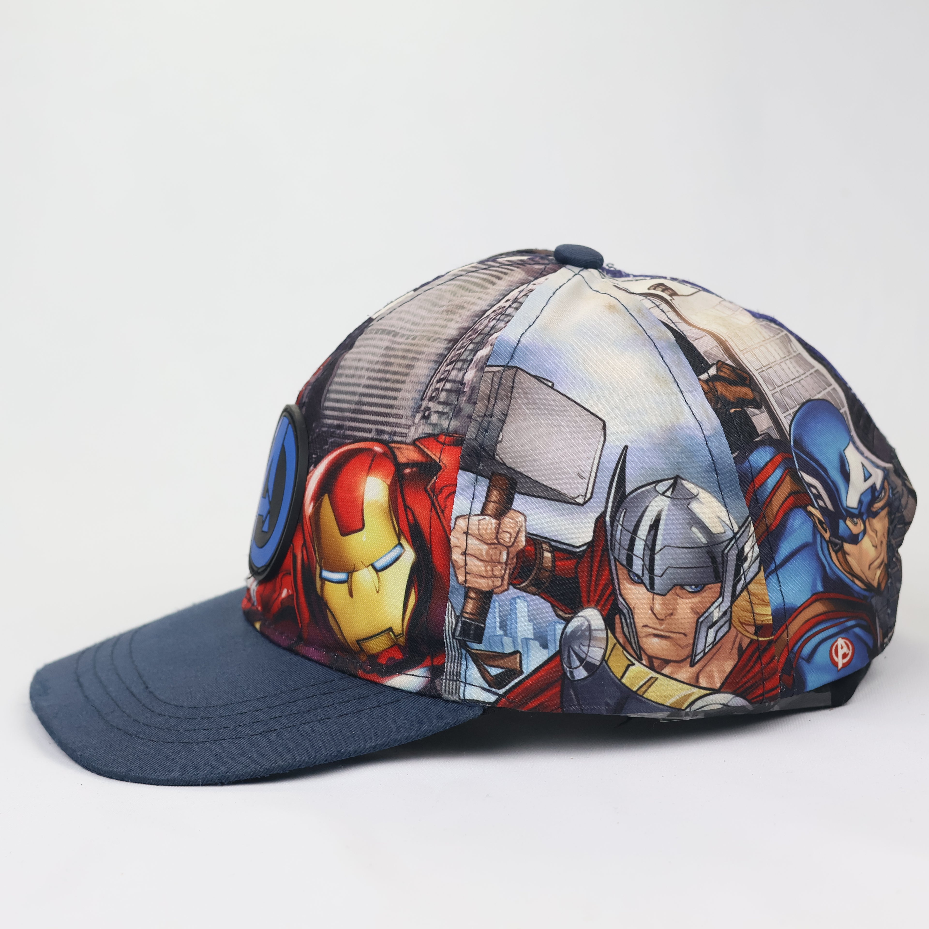 Thrifted Marvel Avengers Graphic Hat with 3D Rubber Logo - Size 54