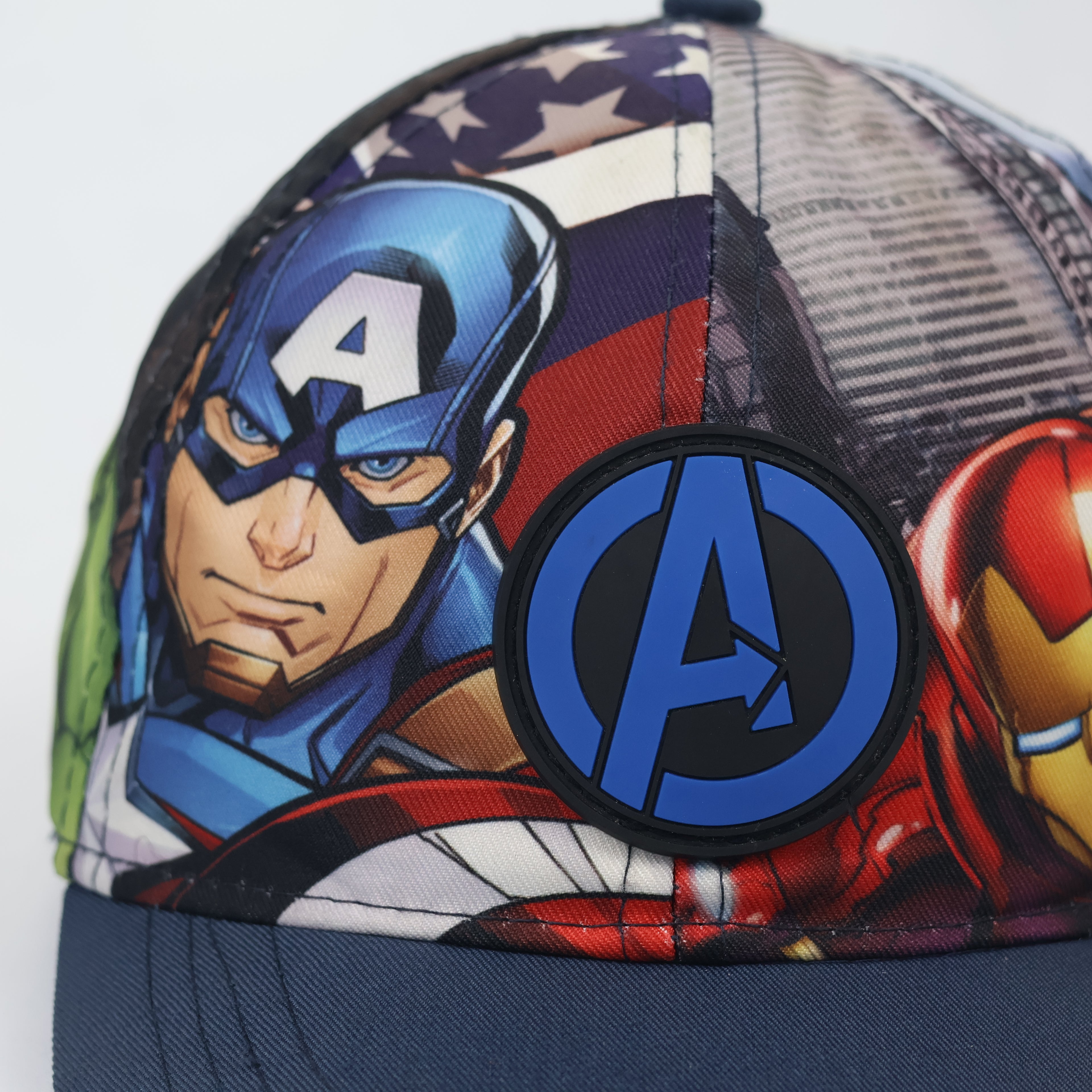 Thrifted Marvel Avengers Graphic Hat with 3D Rubber Logo - Size 54