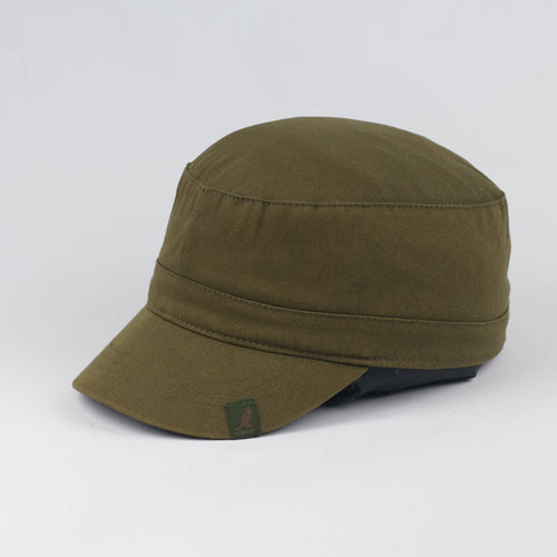 Thrifted Vintage Kangol Olive Drab Cotton Canvas Cadet Cap - Size 56-58cm