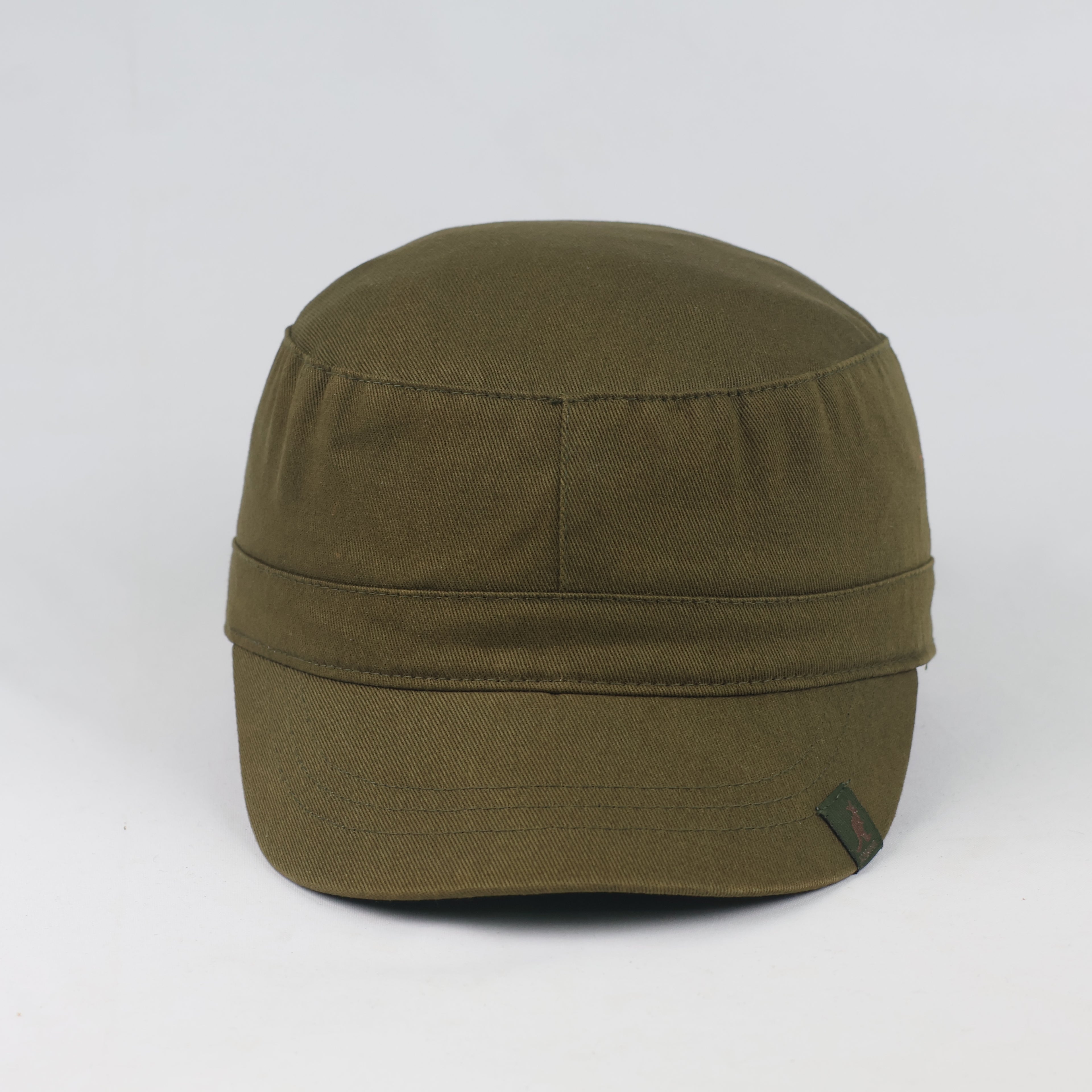 Thrifted Vintage Kangol Olive Drab Cotton Canvas Cadet Cap - Size 56-58cm