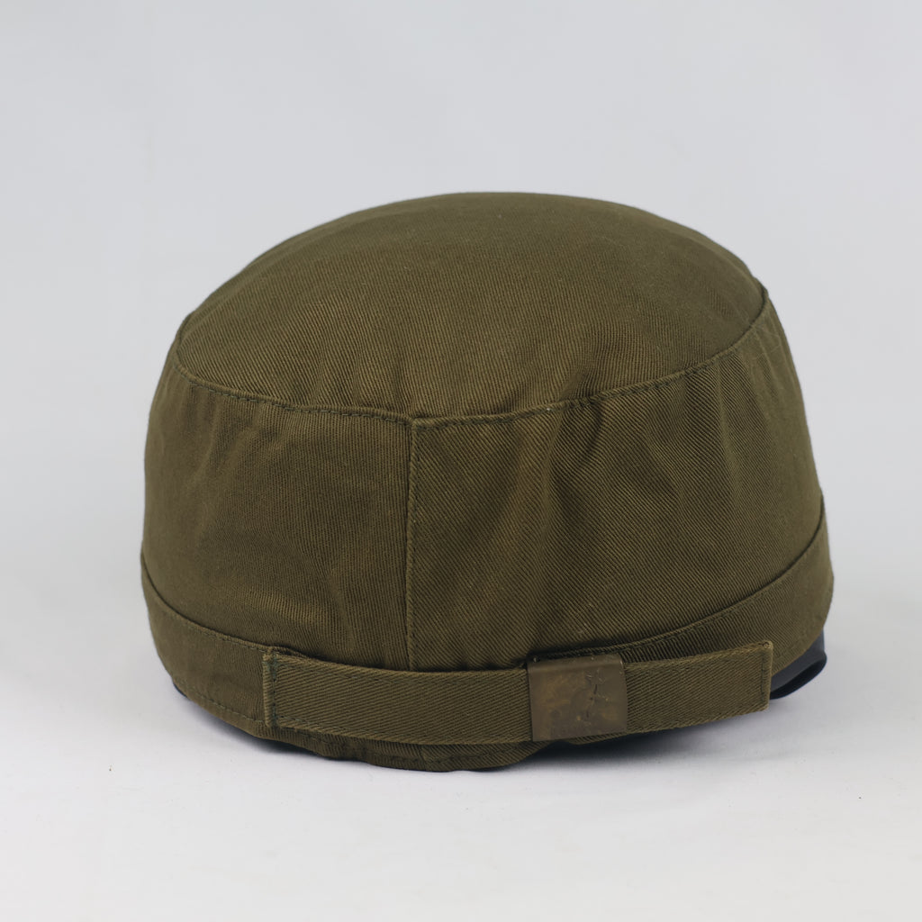 Thrifted Vintage Kangol Olive Drab Cotton Canvas Cadet Cap - Size 56-58cm