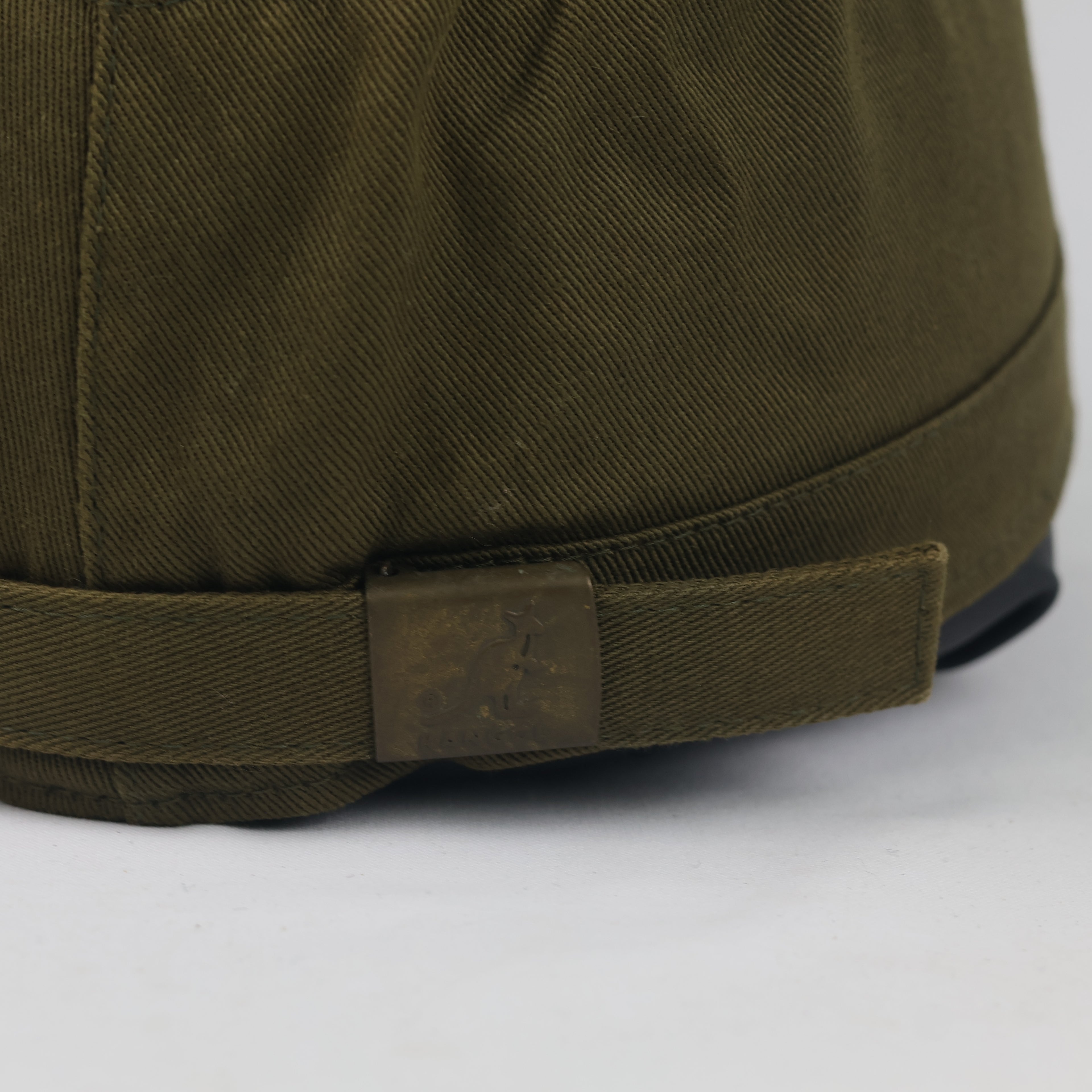 Thrifted Vintage Kangol Olive Drab Cotton Canvas Cadet Cap - Size 56-58cm