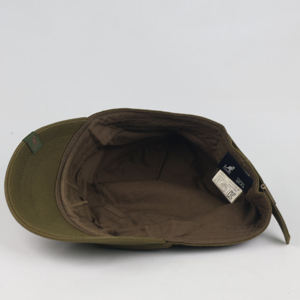 Thrifted Vintage Kangol Olive Drab Cotton Canvas Cadet Cap - Size 56-58cm