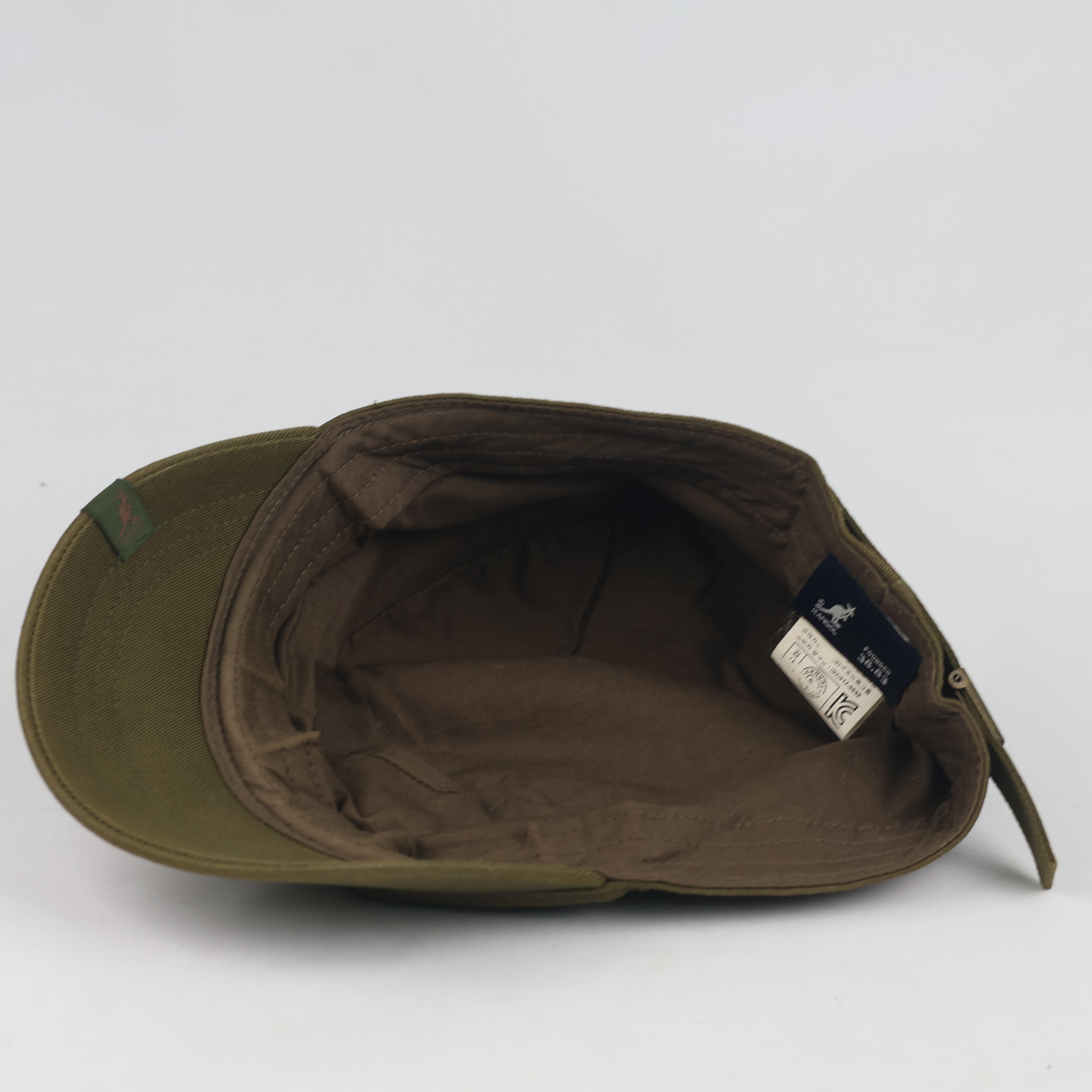 Thrifted Vintage Kangol Olive Drab Cotton Canvas Cadet Cap - Size 56-58cm