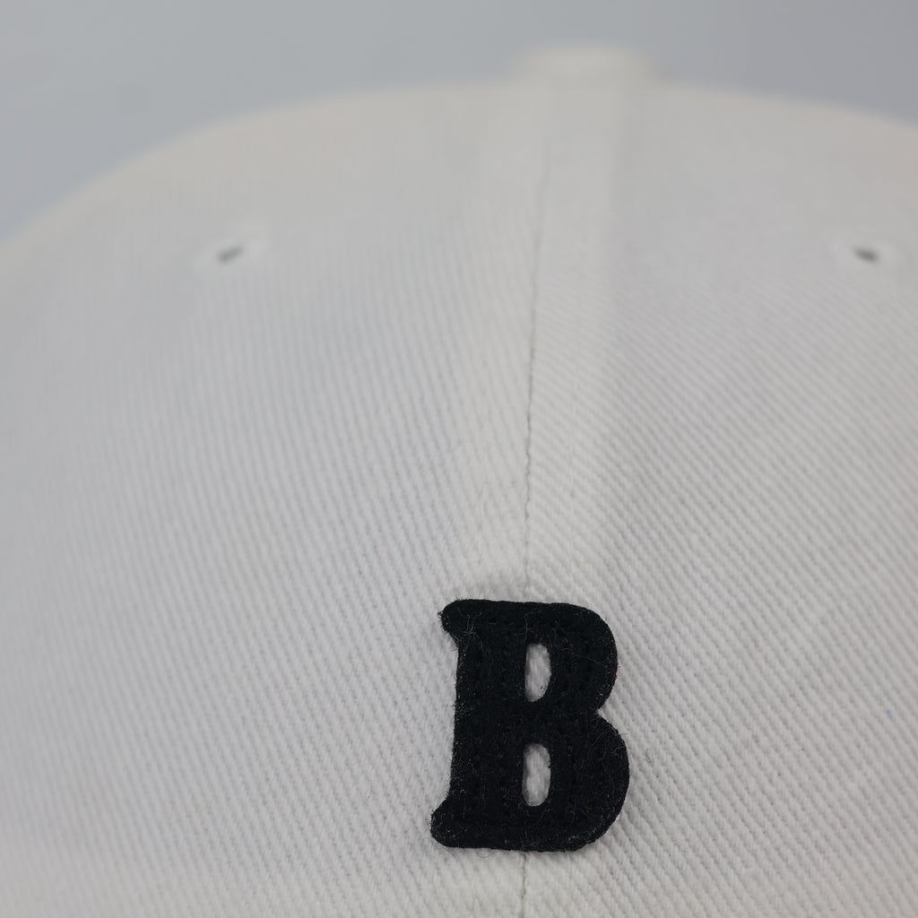 Thrifted Tony Cap Korea Cream Cotton Hat - Embroidered Initial
