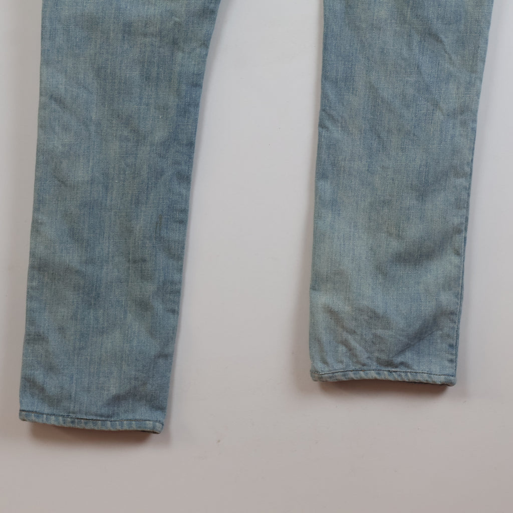 Thrifted Gap 1969 Vintage Wash Distressed Skinny Jeans Waist:30-32/ J1092