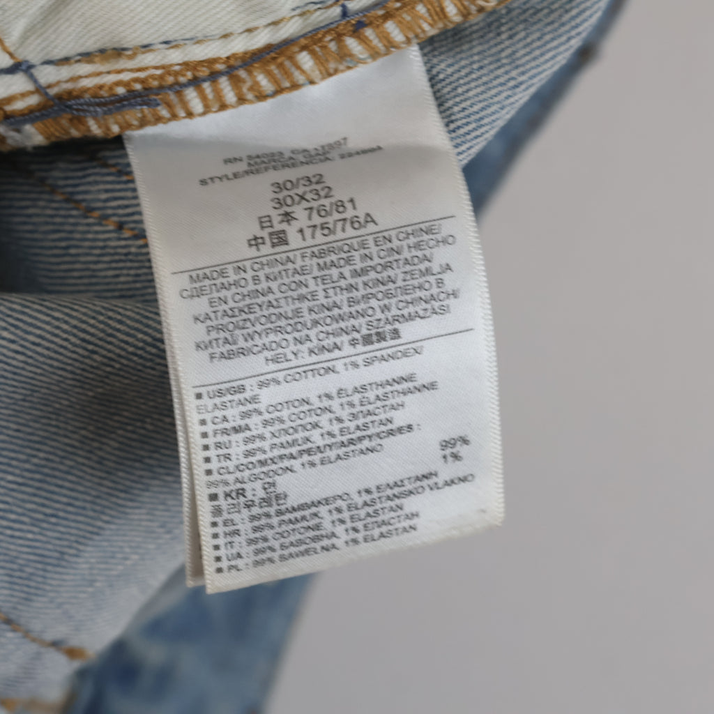 Thrifted Gap 1969 Vintage Wash Distressed Skinny Jeans Waist:30-32/ J1092