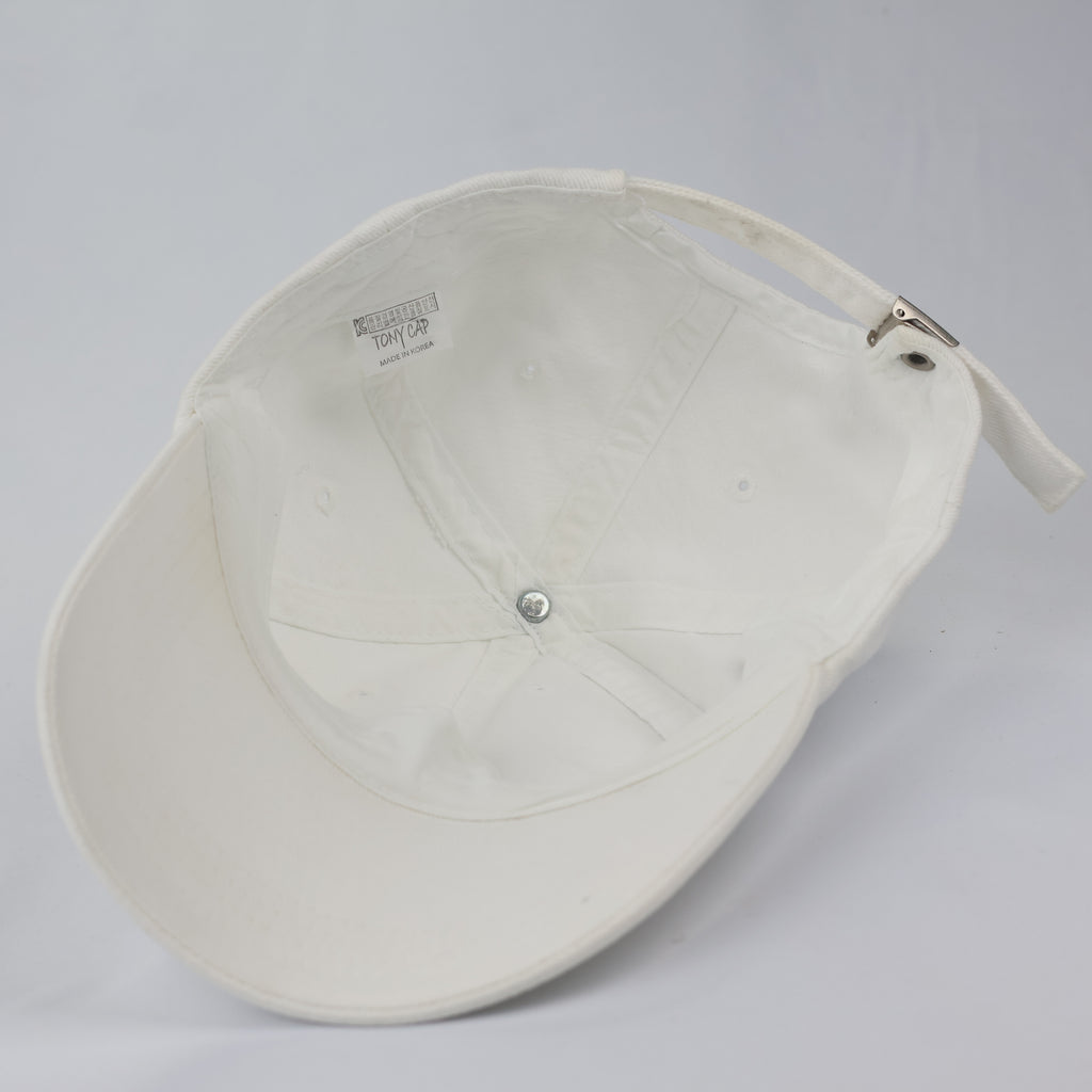 Thrifted Tony Cap Korea Cream Cotton Hat - Embroidered Initial