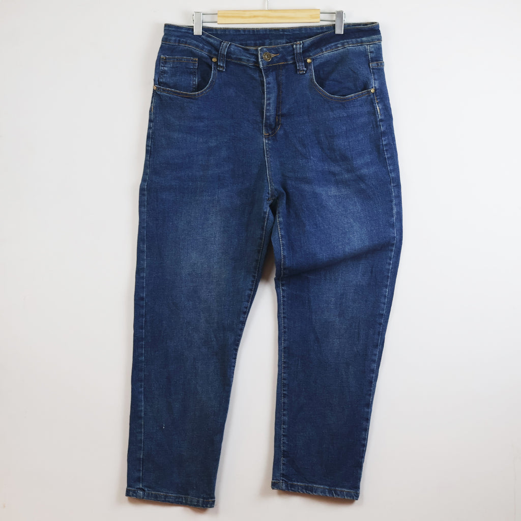 Thrifted Men's Casual Dark Blue Denim Trousers Waist:36/ J1091