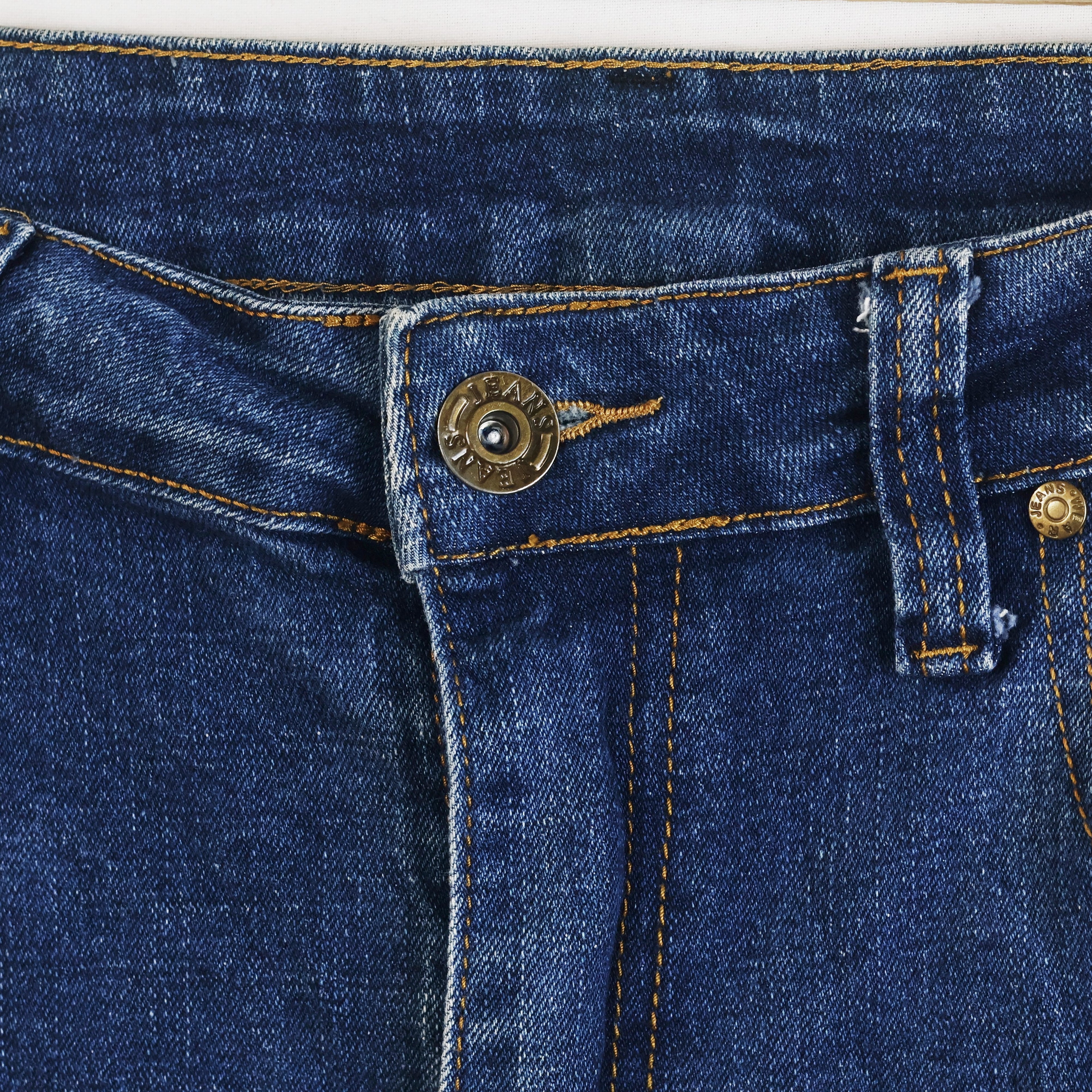 Thrifted Men's Casual Dark Blue Denim Trousers Waist:36/ J1091