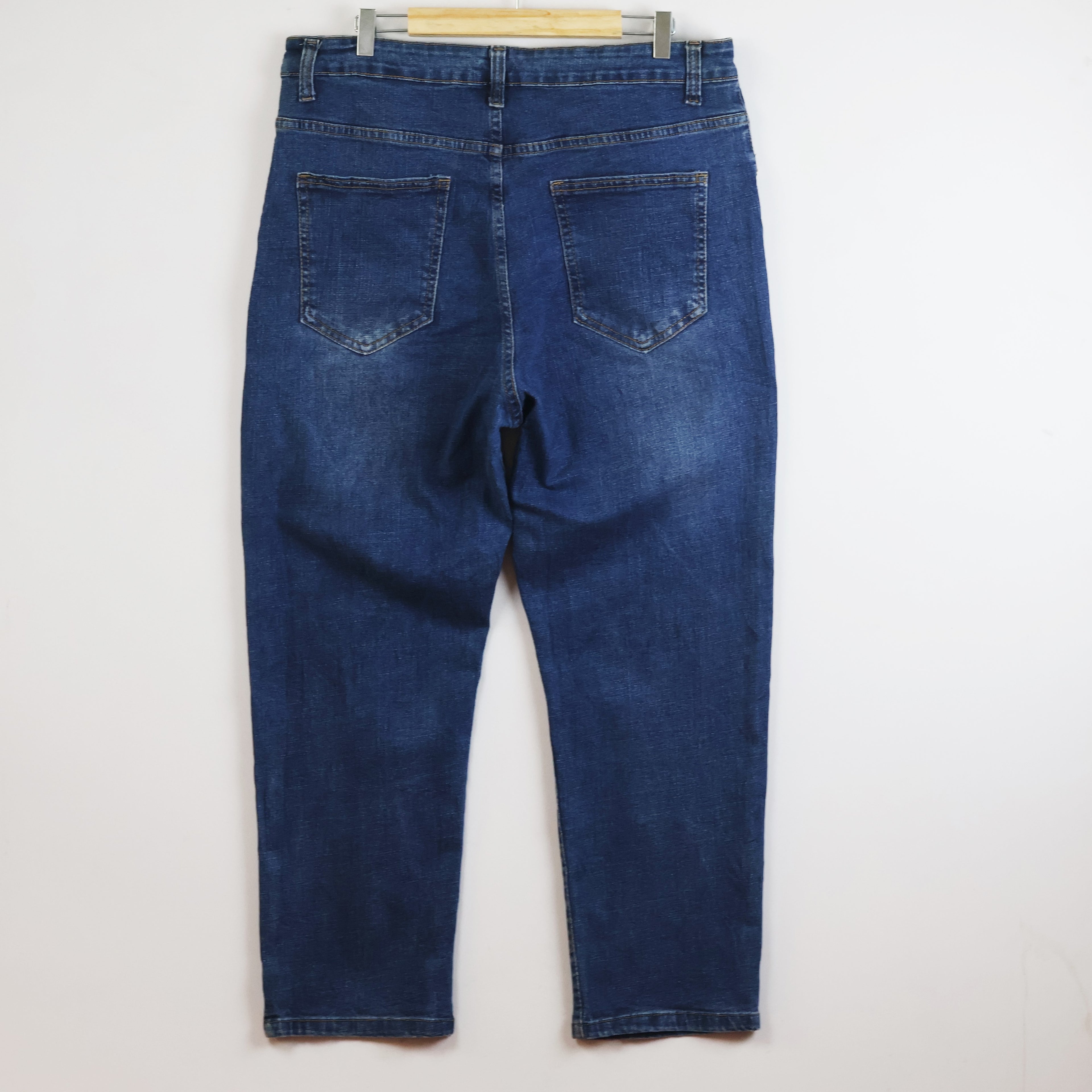 Thrifted Men's Casual Dark Blue Denim Trousers Waist:36/ J1091