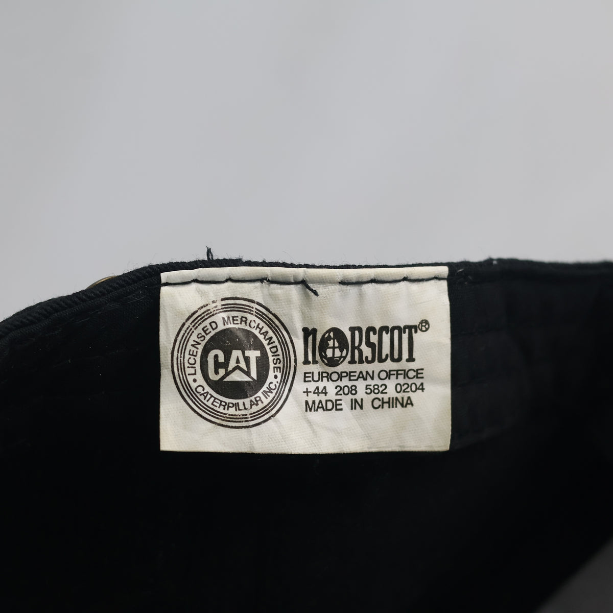 Thrifted : CAT Caterpillar Black Strapback Baseball Hat (Size 57–58 cm) |11002