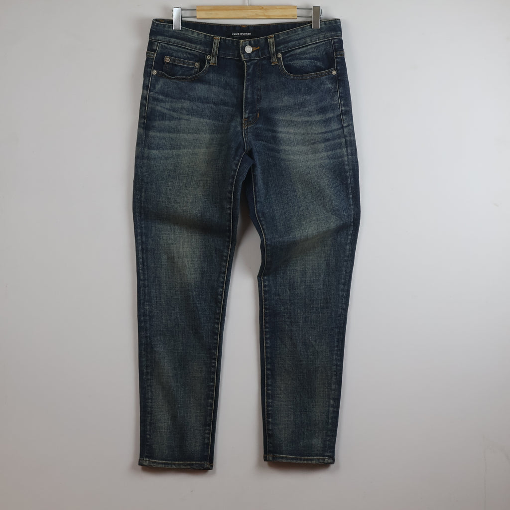 Thrifted Men's Piece Worker Dark Wash Denim Trousers Waist:30/ J1090