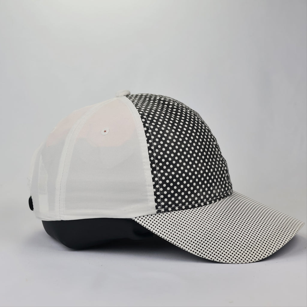 Vintage Nike Golf Polka Dot Tech Thrifted Cap - White/Black