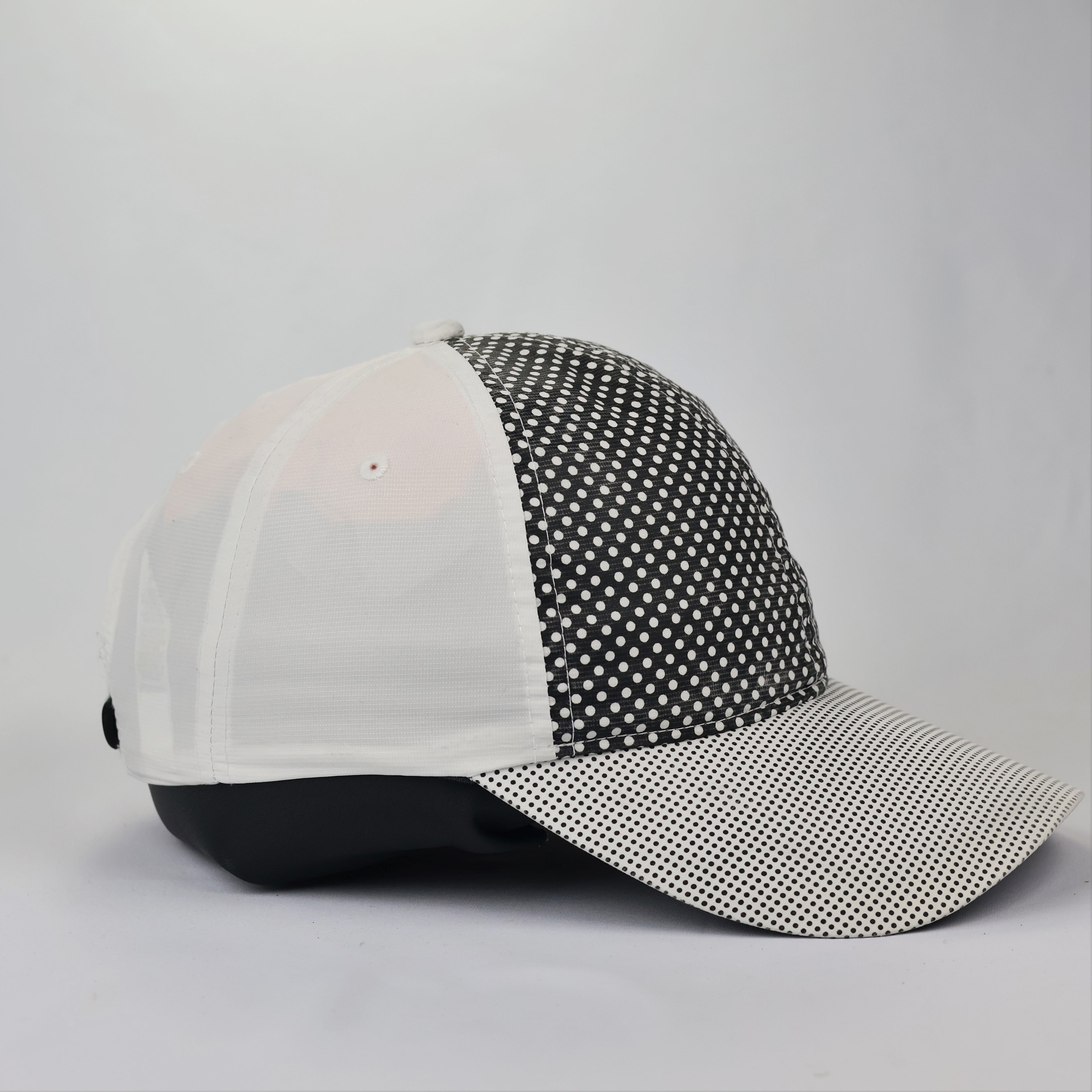 Vintage Nike Golf Polka Dot Tech Thrifted Cap - White/Black