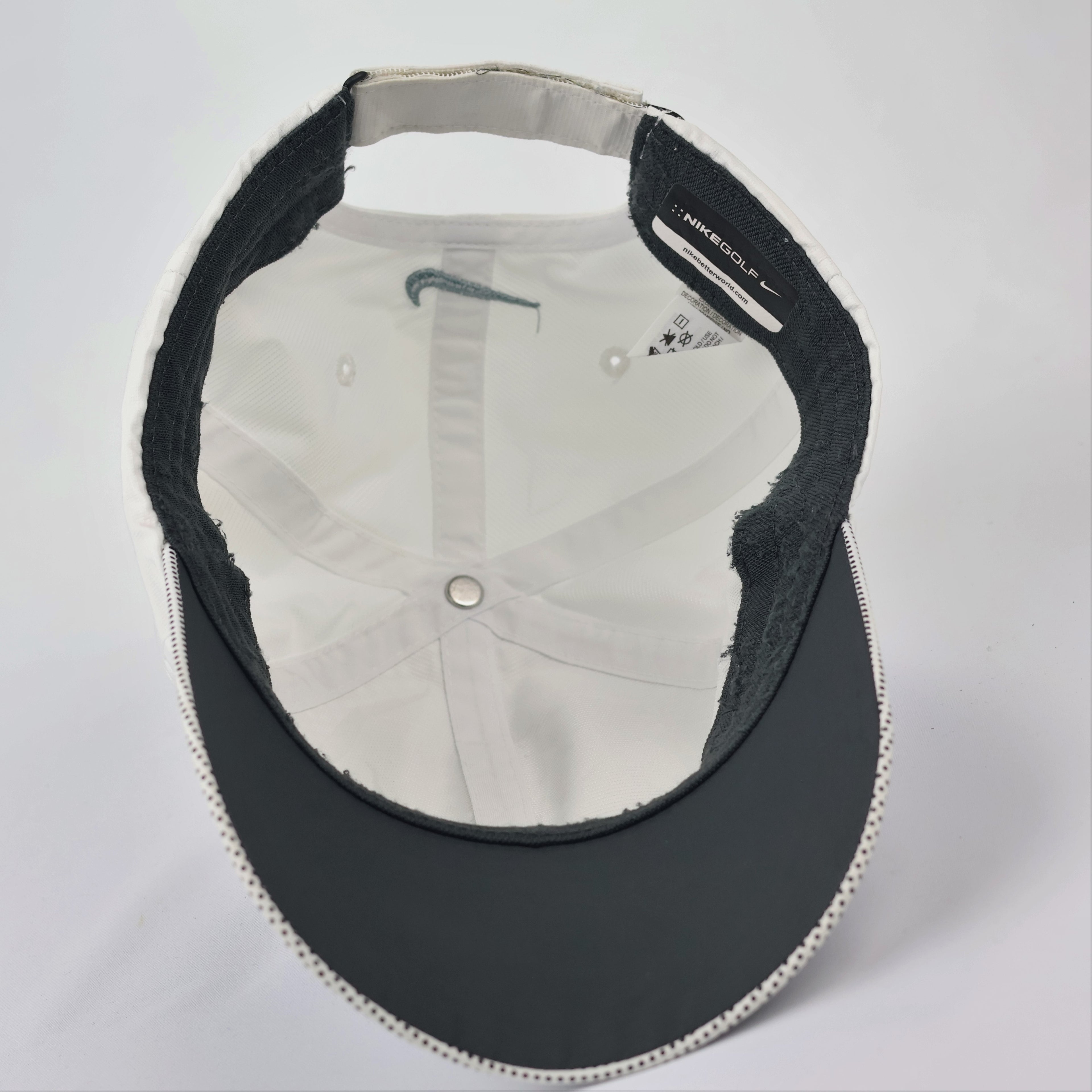 Vintage Nike Golf Polka Dot Tech Thrifted Cap - White/Black