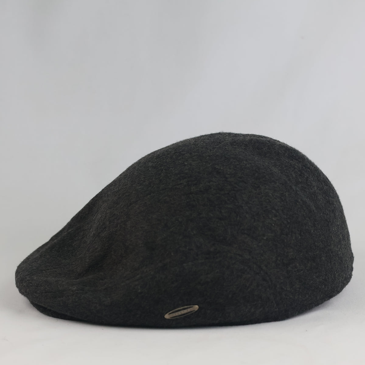 Thrifted Dark Grey Winter Flat Cap – Classic Wool Blend Ivy Hat (58 cm) | 11011