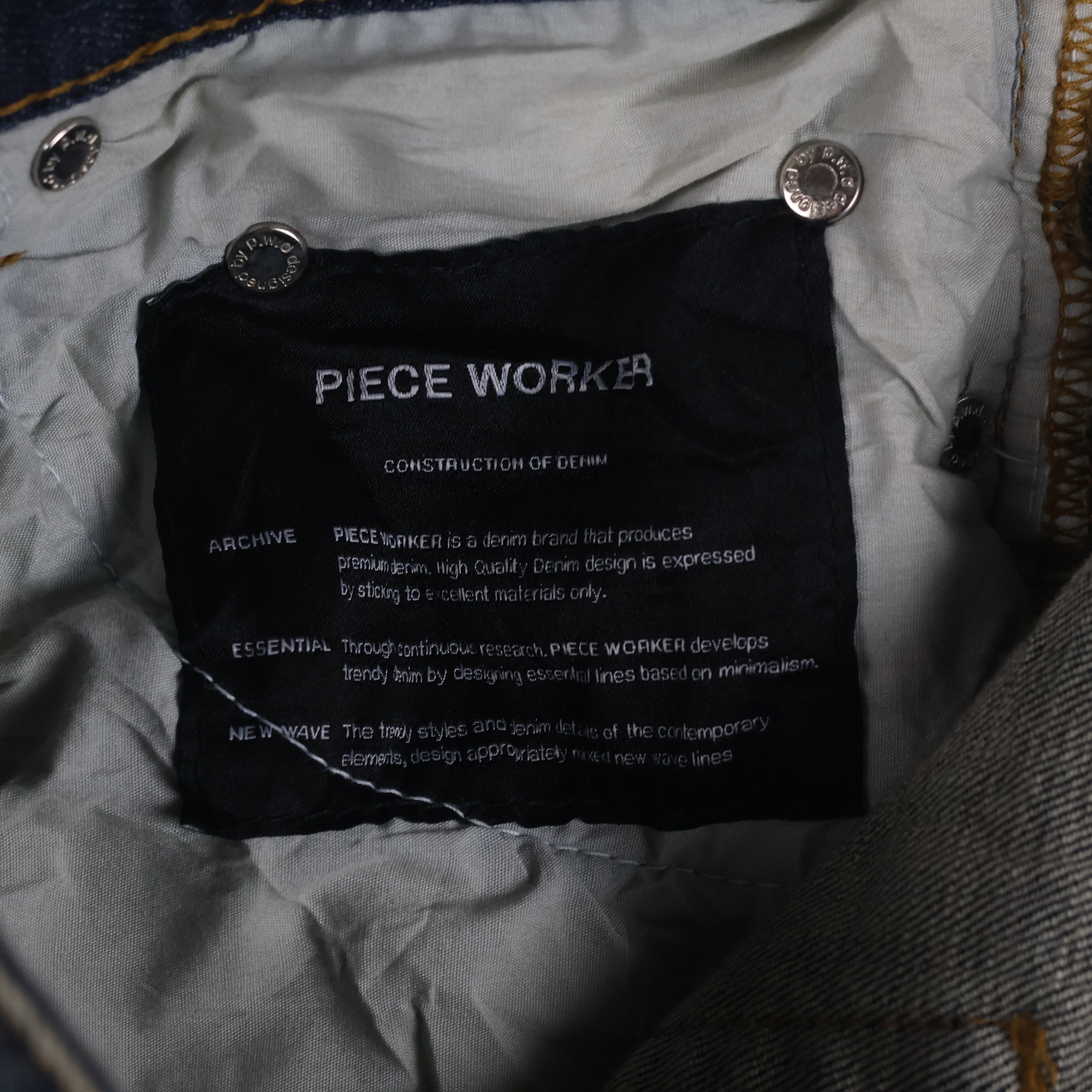 Thrifted Men's Piece Worker Dark Wash Denim Trousers Waist:30/ J1090