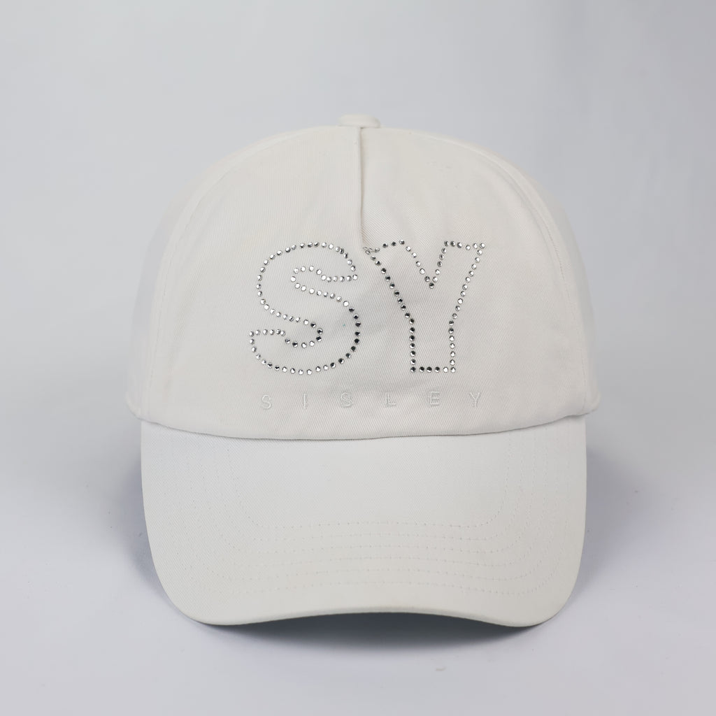Thrifted Sisley Luxury Baseball Hat | Embellished Logo | 55-57cm
