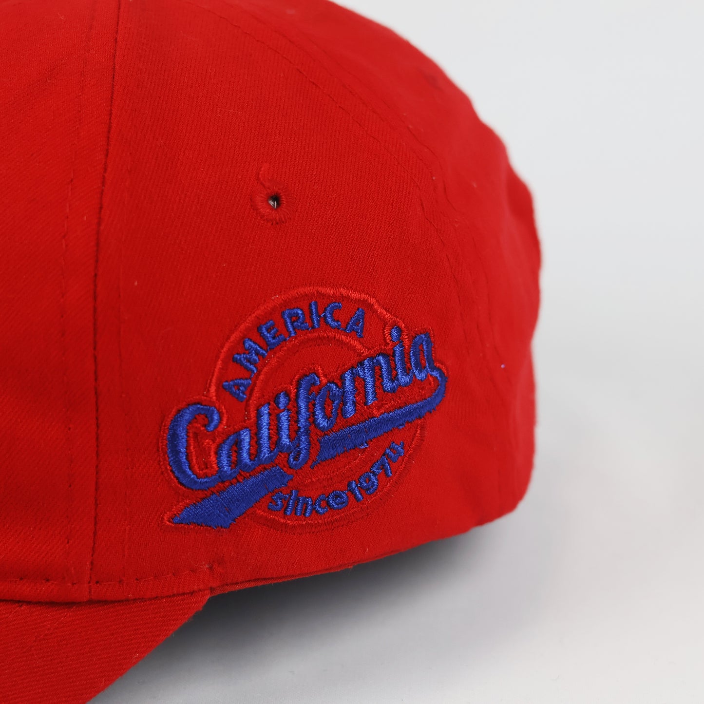 Bright Red Kids’ Baseball Thrifted Cap - Adjustable Sport Hat (4-8 Years)