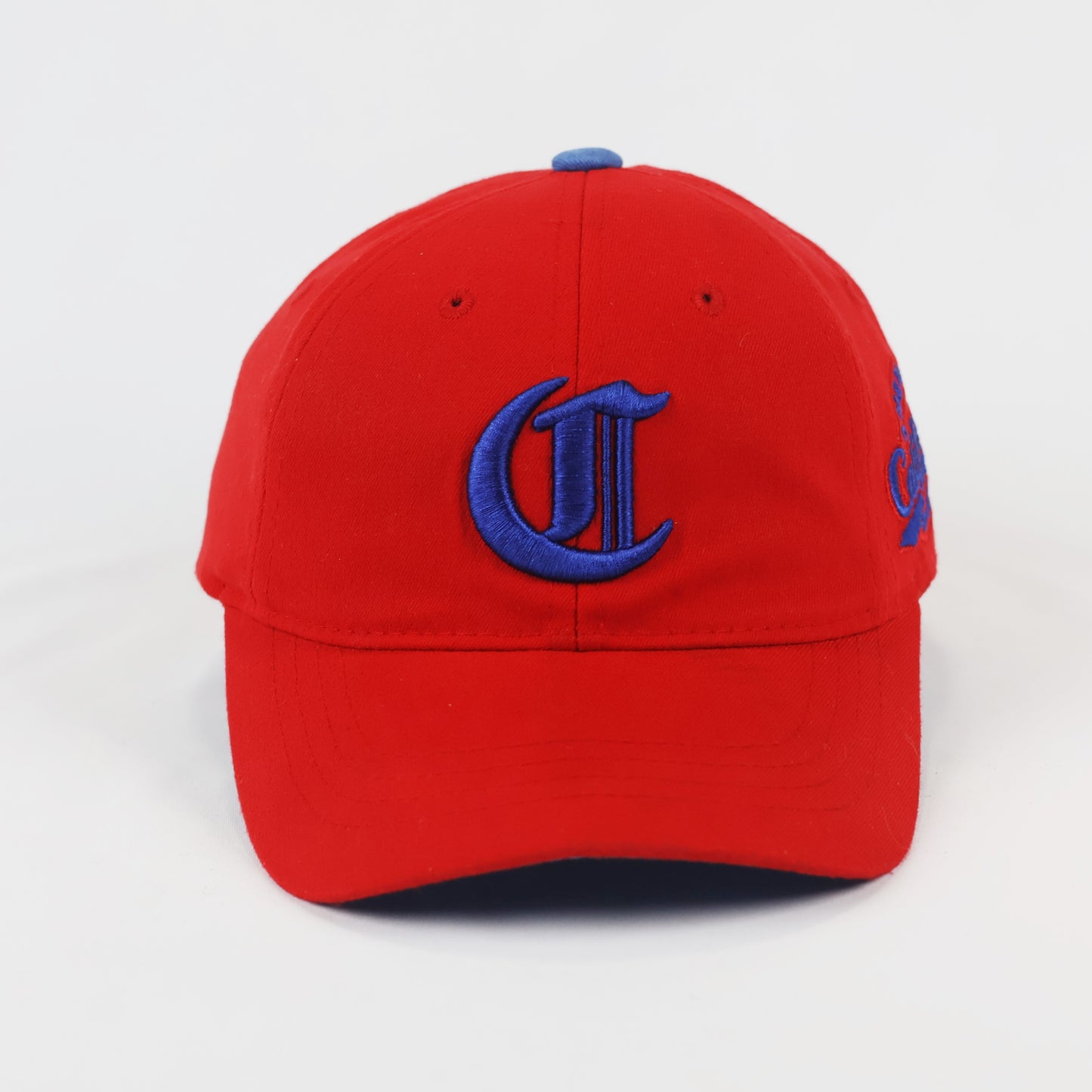 Bright Red Kids’ Baseball Thrifted Cap - Adjustable Sport Hat (4-8 Years)