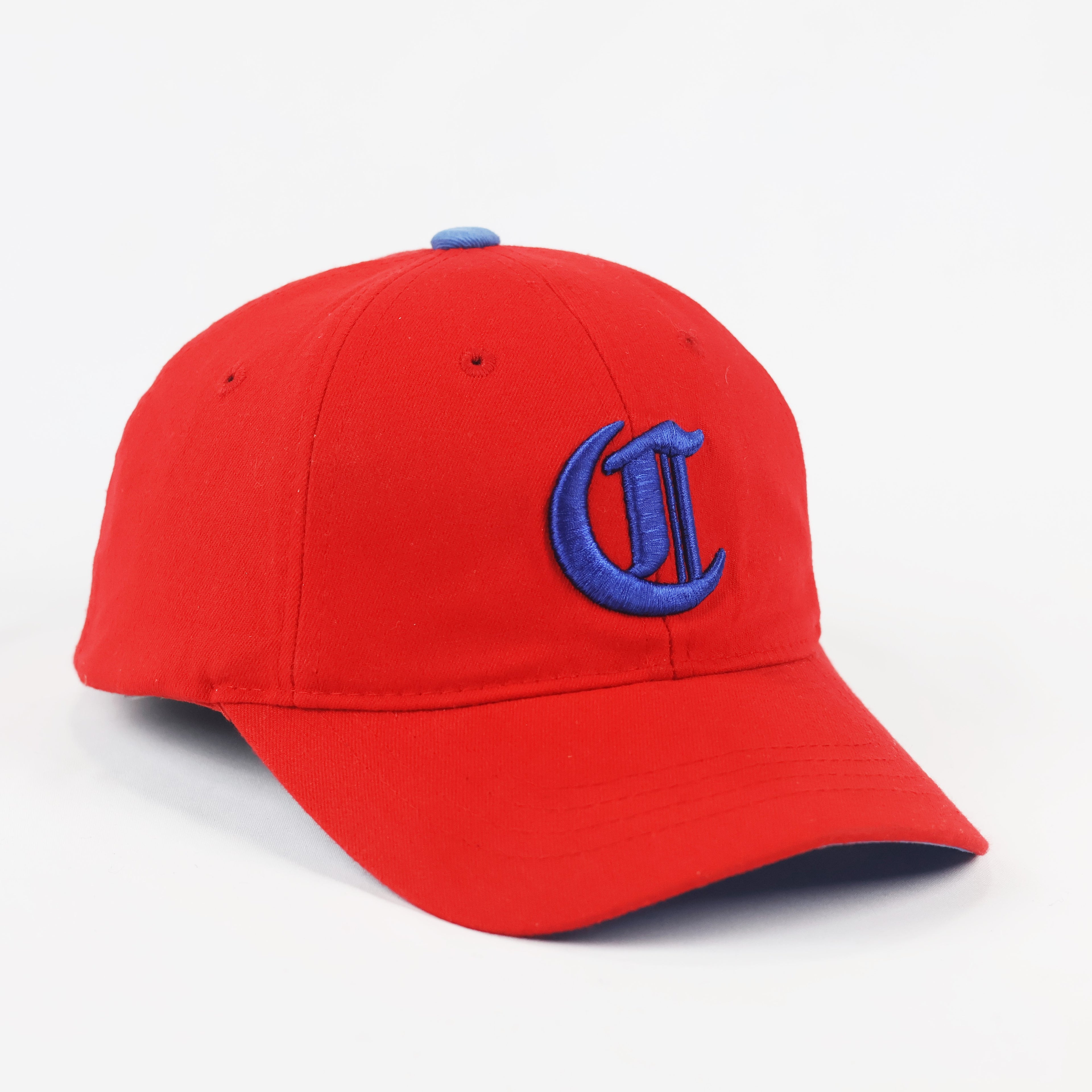 Bright Red Kids’ Baseball Thrifted Cap - Adjustable Sport Hat (4-8 Years)