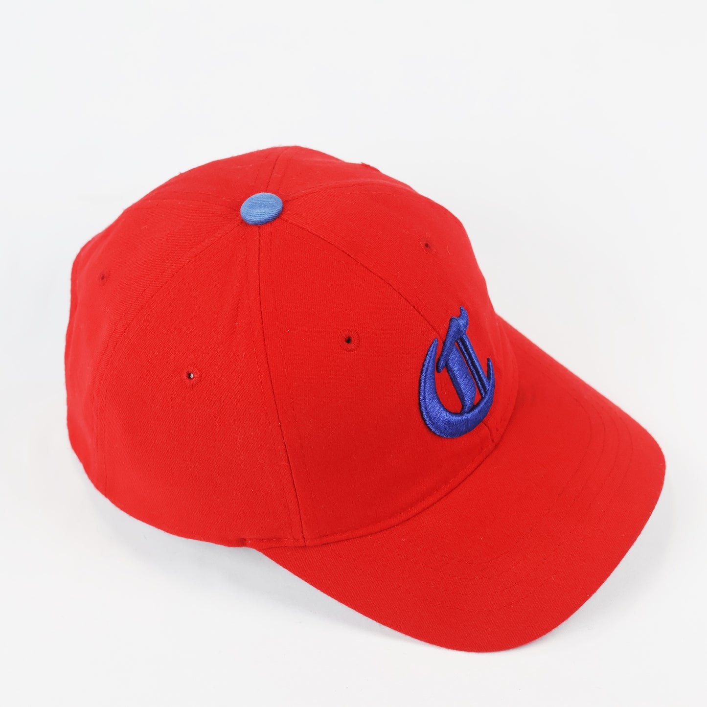 Bright Red Kids’ Baseball Thrifted Cap - Adjustable Sport Hat (4-8 Years)