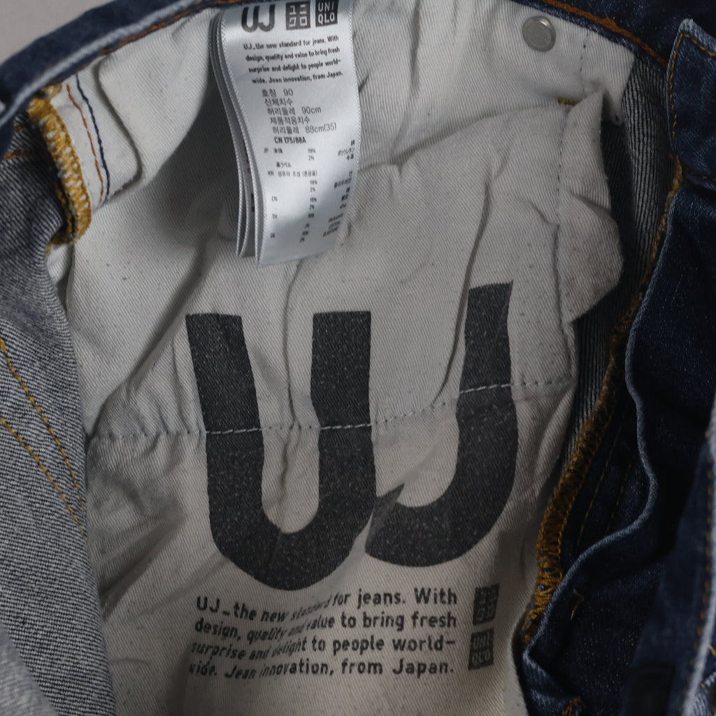 Thrifted UNIQLO UJ S001 Dark Wash Denim Jeans Waist:36/ J1089