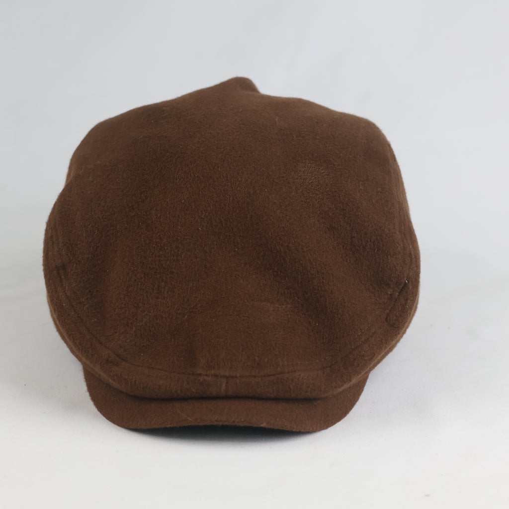 Thrifted Premium Warm Brown Flat Cap | Classic Vintage Winter Hat (57-59cm) | 10883