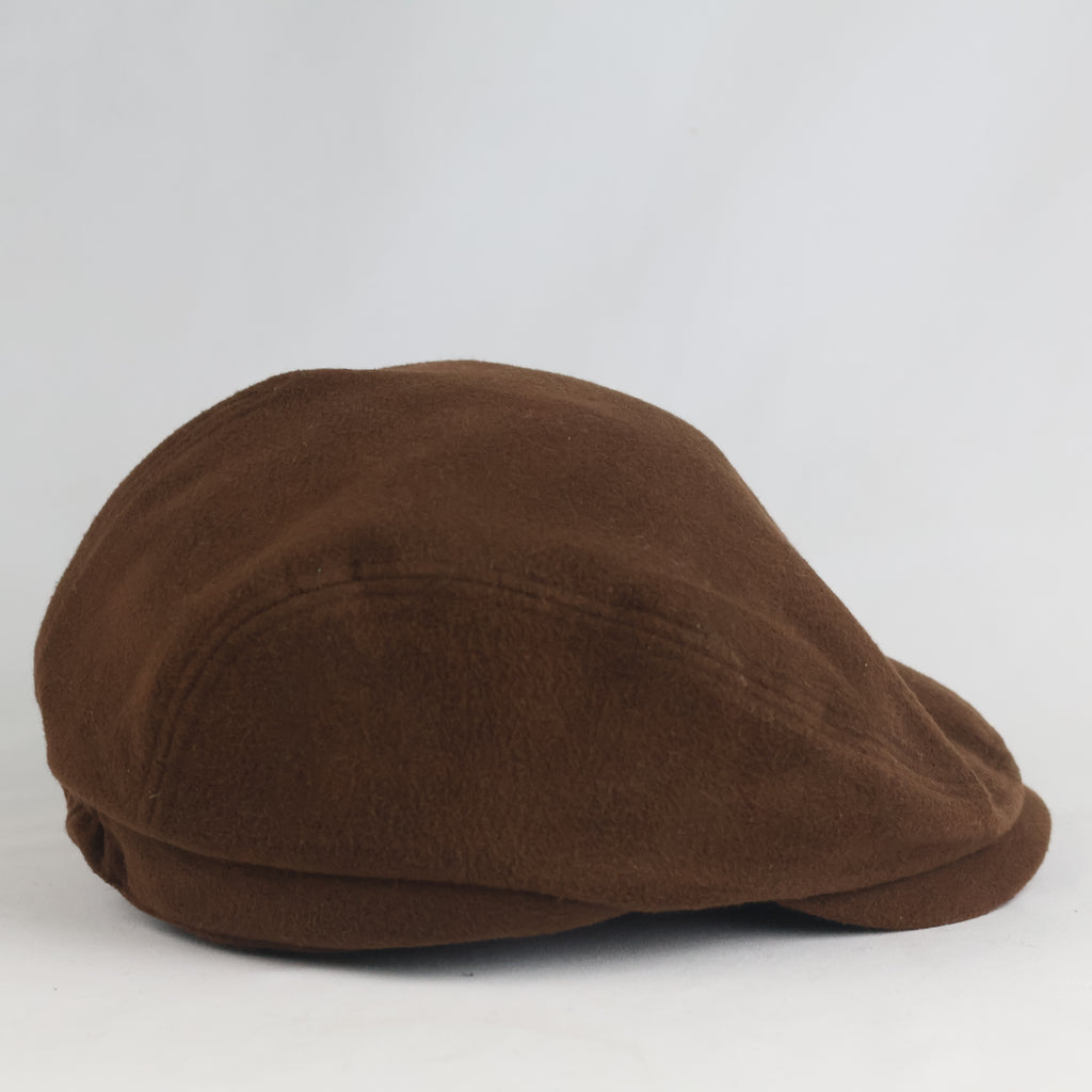 Thrifted Premium Warm Brown Flat Cap | Classic Vintage Winter Hat (57-59cm) | 10883