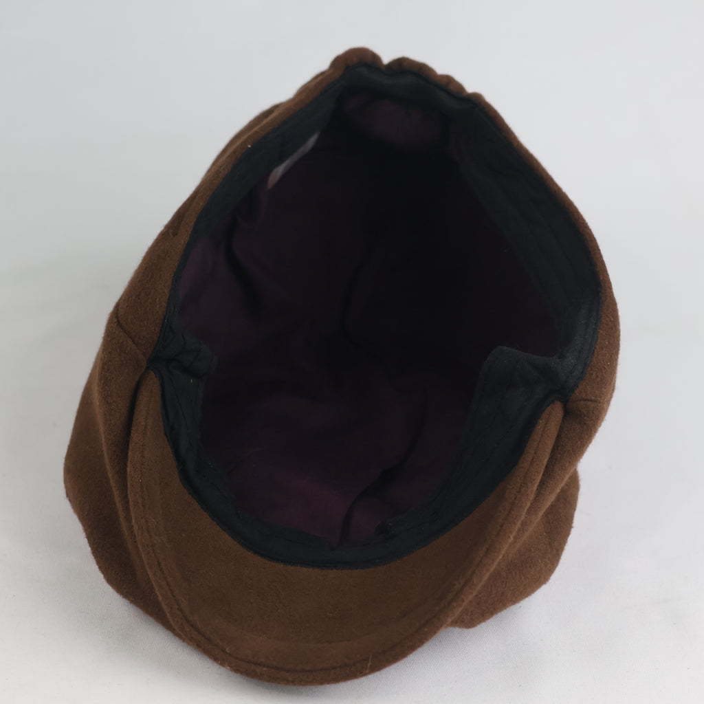 Thrifted Premium Warm Brown Flat Cap | Classic Vintage Winter Hat (57-59cm) | 10883