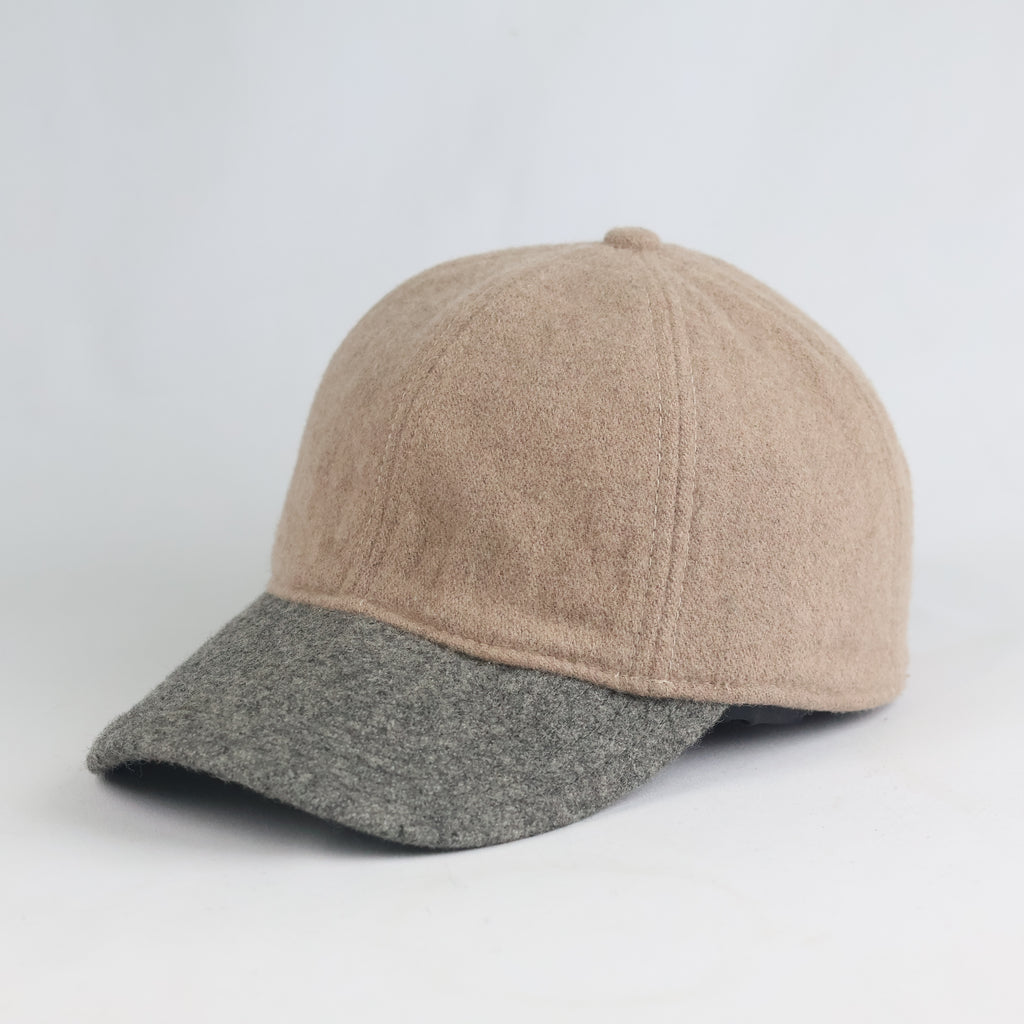 Thrifted J.Crew Wool Blend Neutral Two-Tone winter Cap (Size 57–58 cm) | 10882