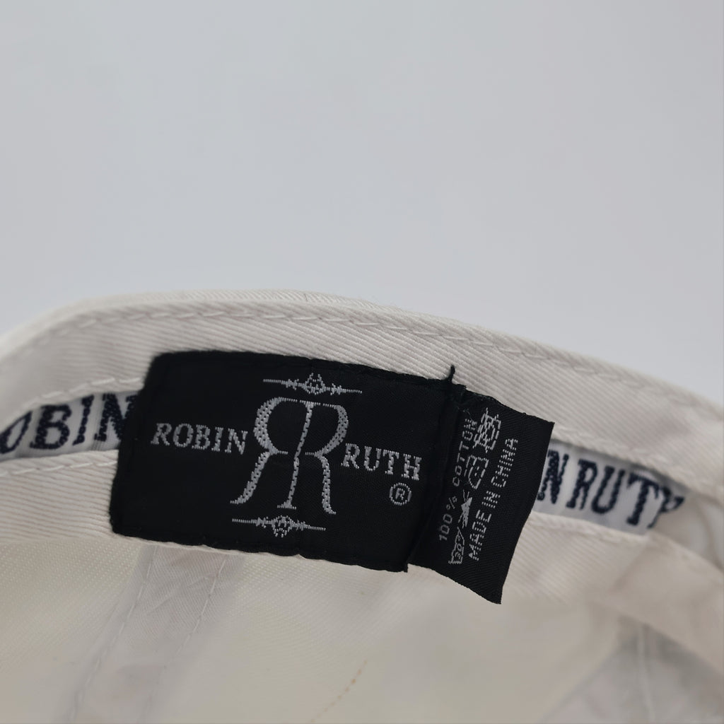 Robin Ruth Miami City Embroidered Baseball ThriftedCap - Off-White