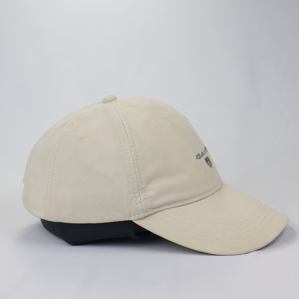 Authentic GANT Shield Logo Cotton Twill Thrifted Cap - Off-White/Cream