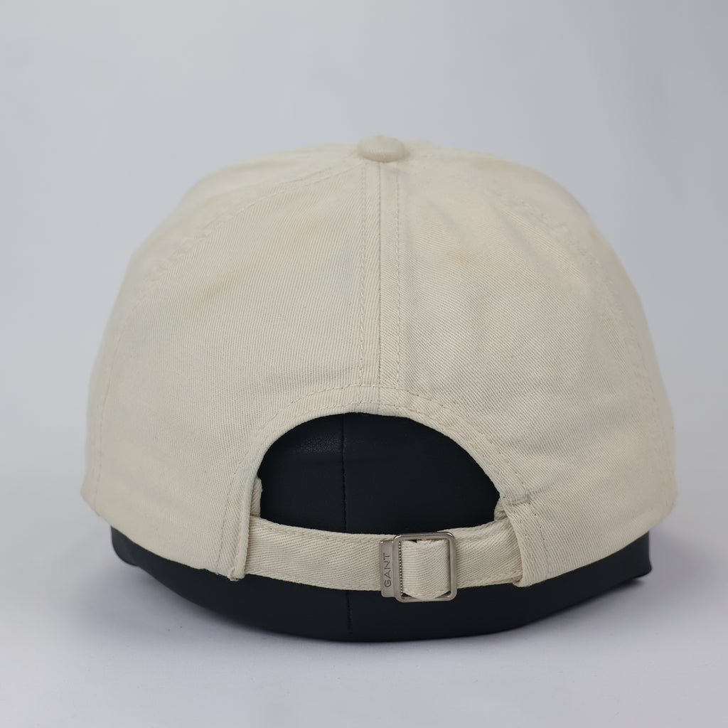 Authentic GANT Shield Logo Cotton Twill Thrifted Cap - Off-White/Cream