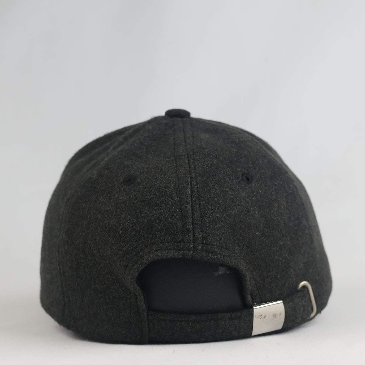 Thrifted Dark Charcoal Grey Felt Blank Baseball Cap | 10887