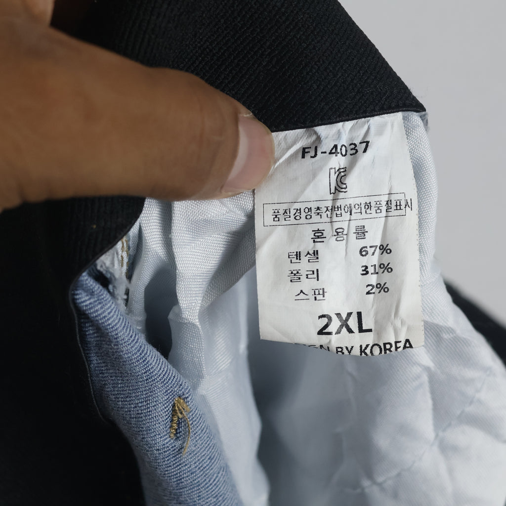 Thrifted Men's V.Cut Blue Elastic Waist Denim Waist:34/ J1084