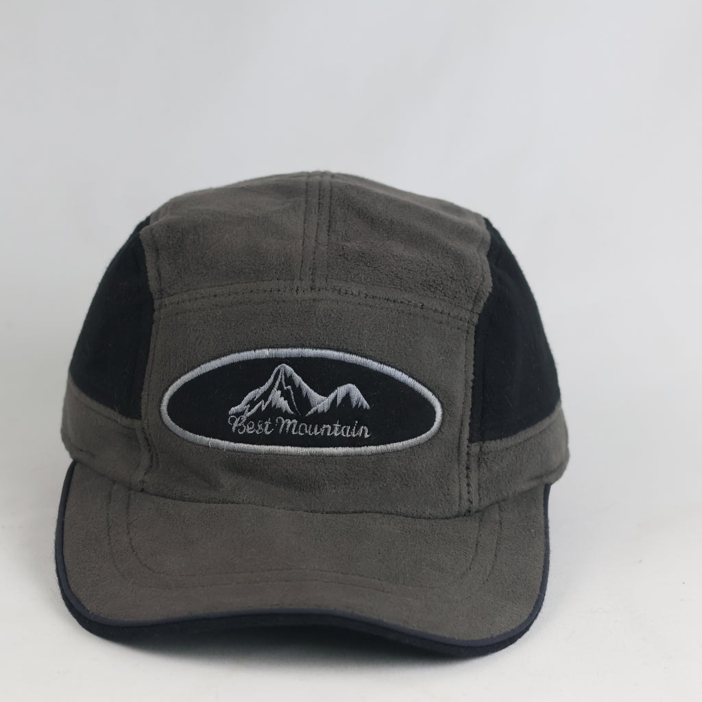Thrifted Vintage Best Mountain Winter Fleece Cap – Dark Grey / Black (57-59cm) | 11006