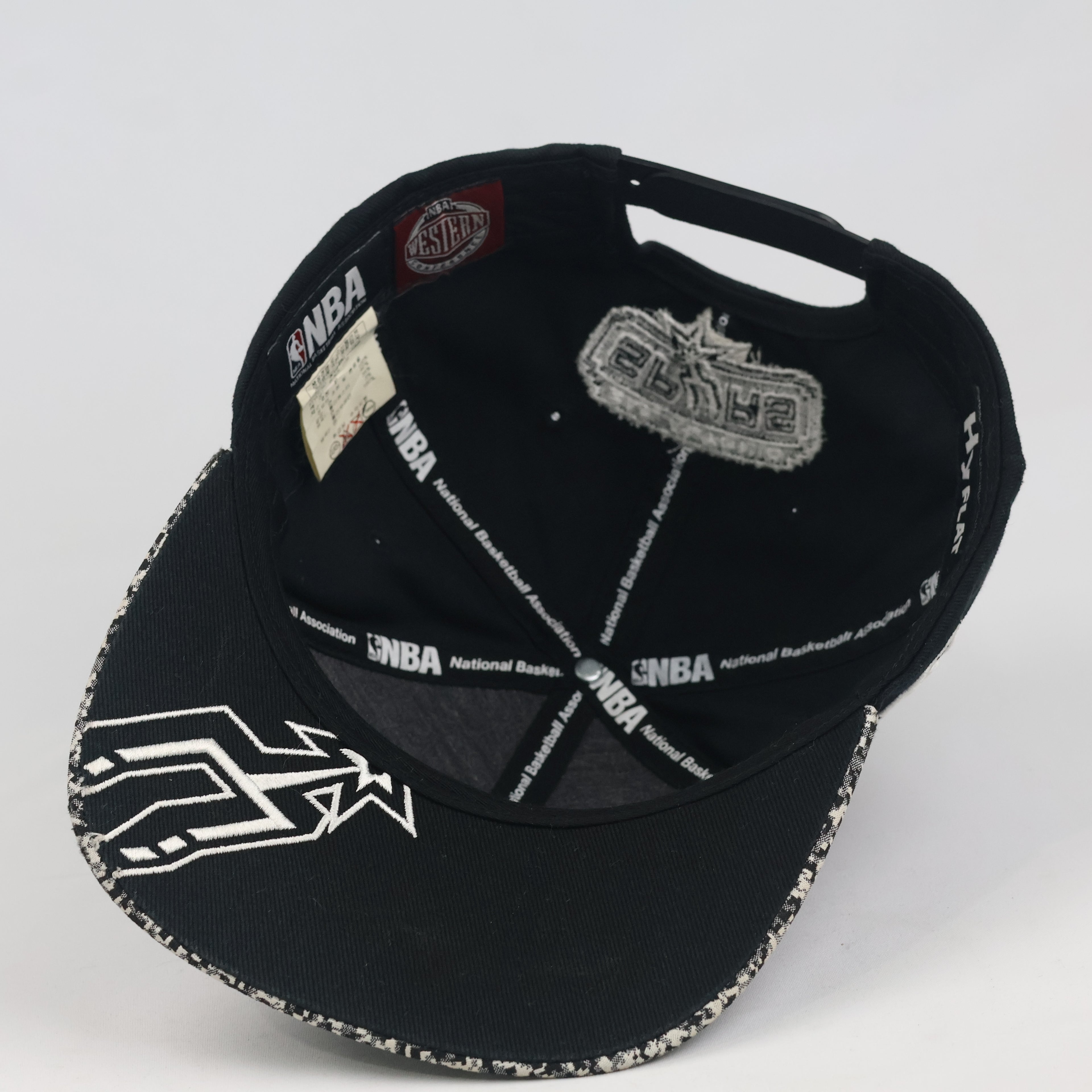 Vintage NBA San Antonio Spurs Houndstooth Pattern Brim Snapback - Size 57-59cm