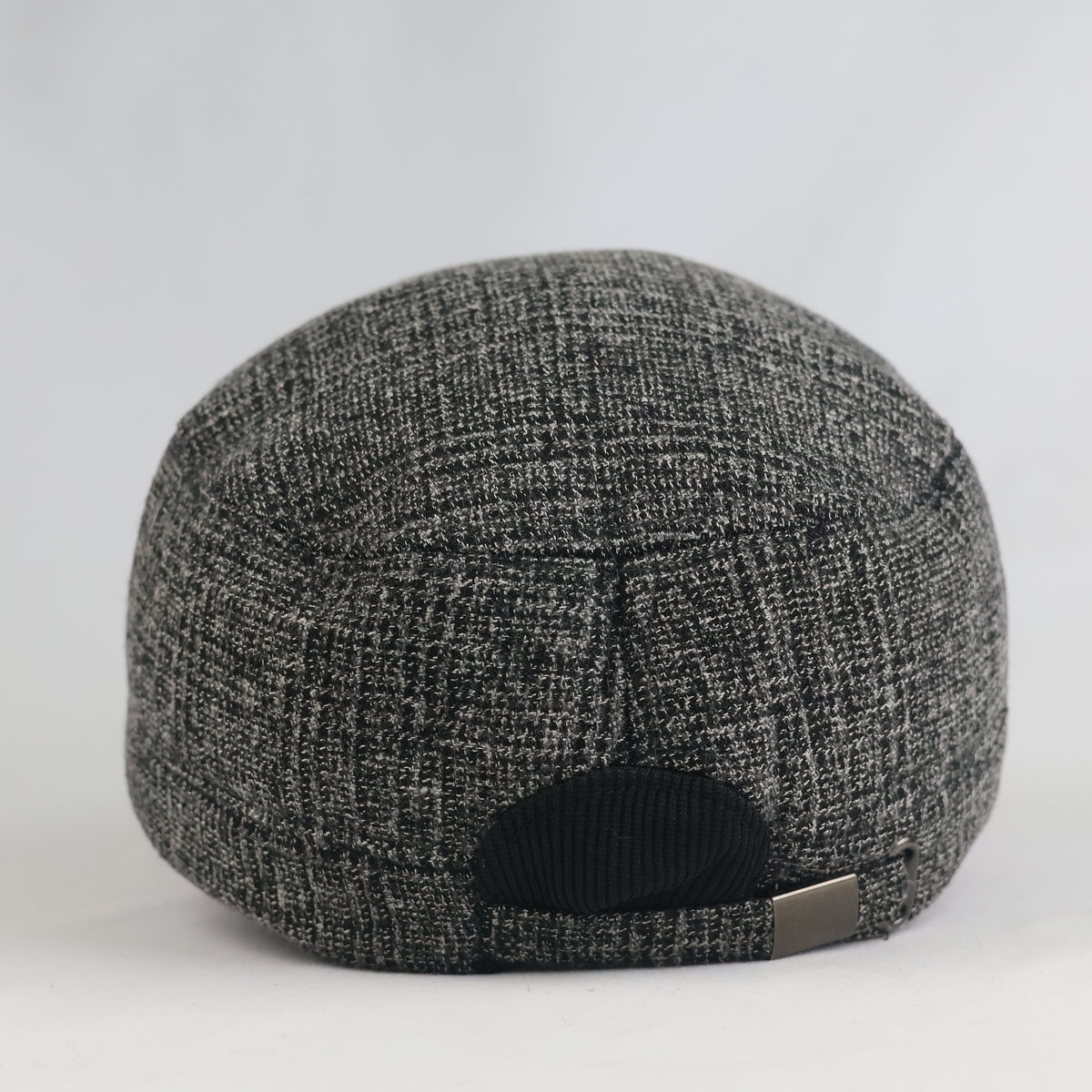 Thrifted Thick Charcoal Winter Military Winter Cap - Flat Top Weed Leaf Hat (57-59cm) | 10996