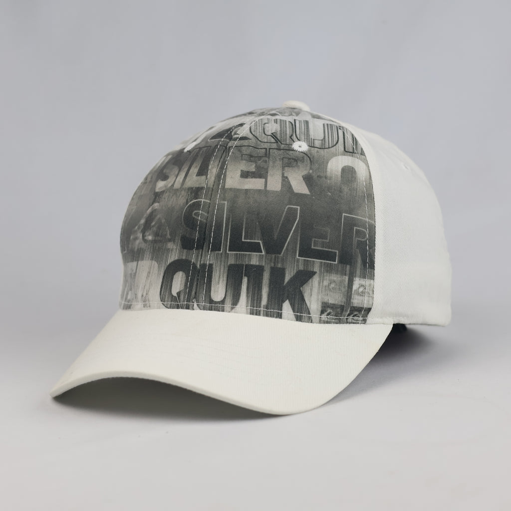 Thrifted Quiksilver Flexfit Yupoong White Stretch Fit Cap (Size 57–58 cm) |10896