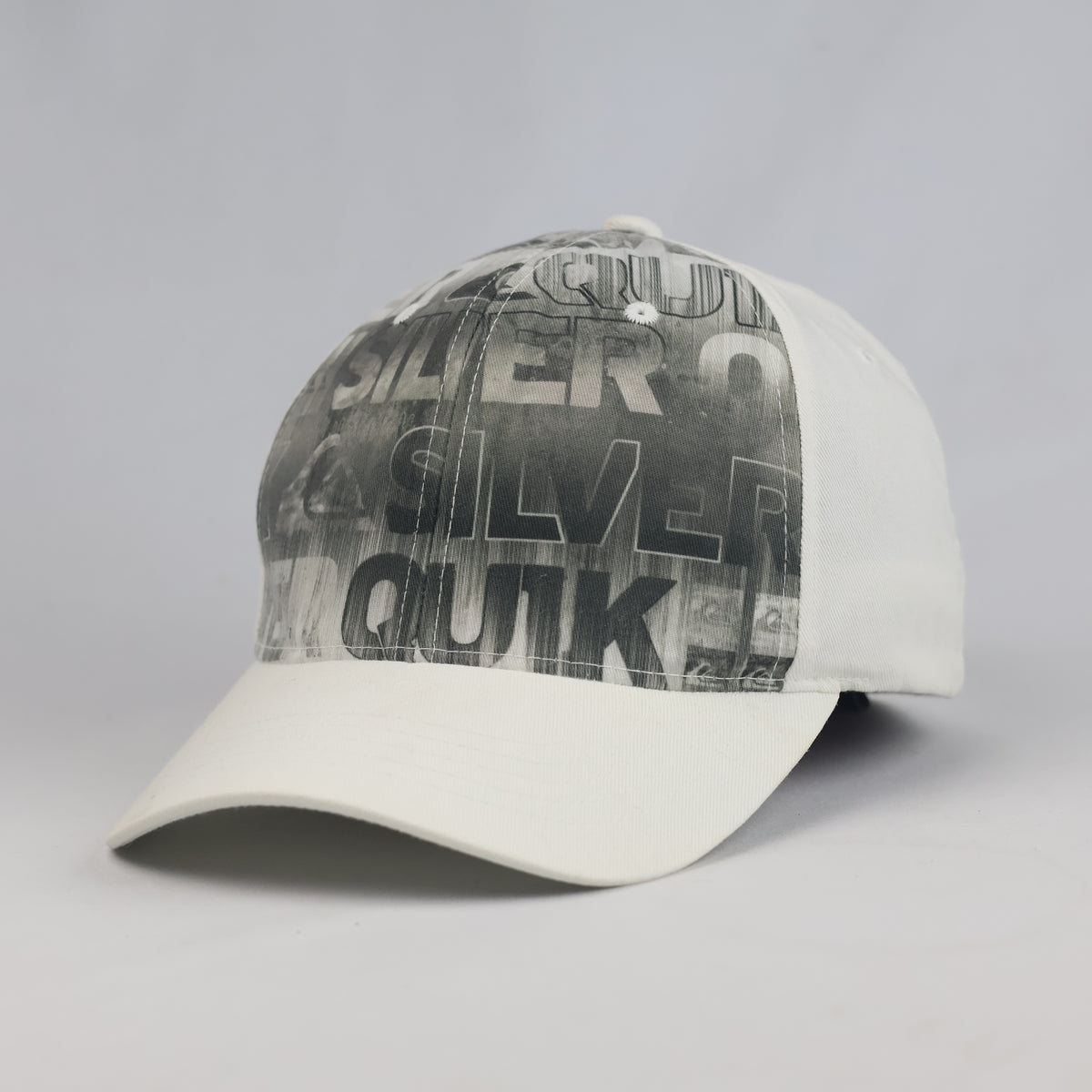 Thrifted Quiksilver Flexfit Yupoong White Stretch Fit Cap (Size 57–58 cm) |10896