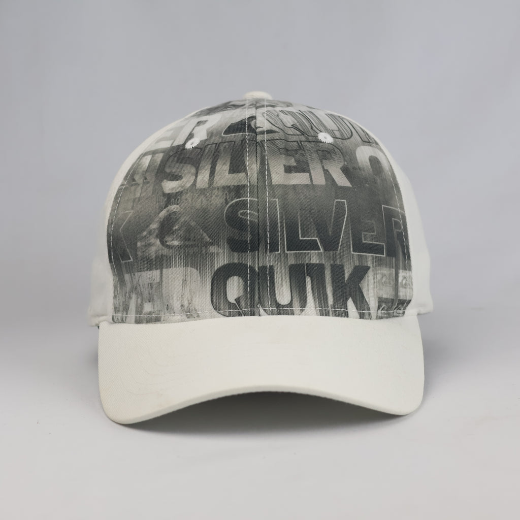 Thrifted Quiksilver Flexfit Yupoong White Stretch Fit Cap (Size 57–58 cm) |10896