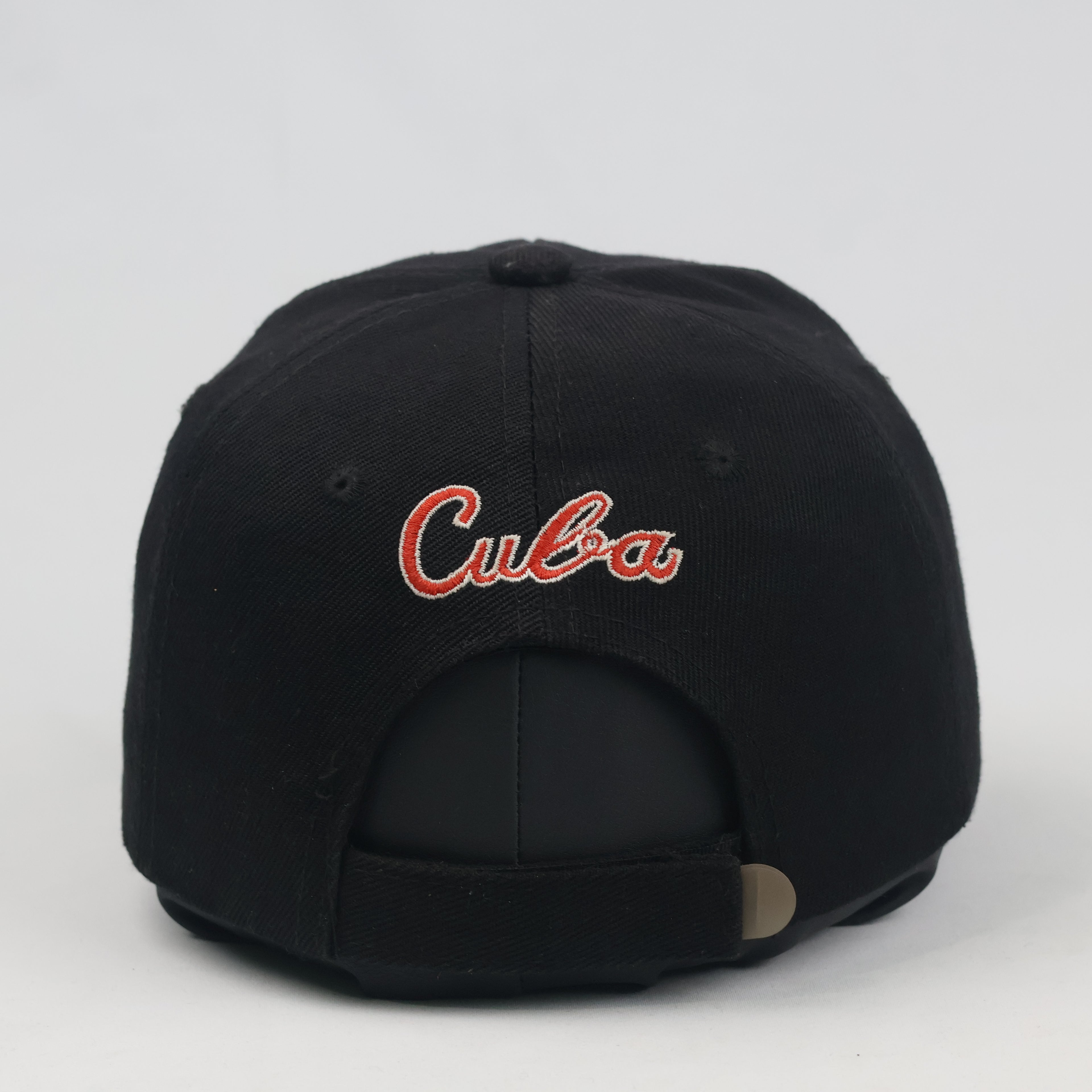 Thrifted STB Cuba Flag Map Black Cotton Cap - Size 56-58cm