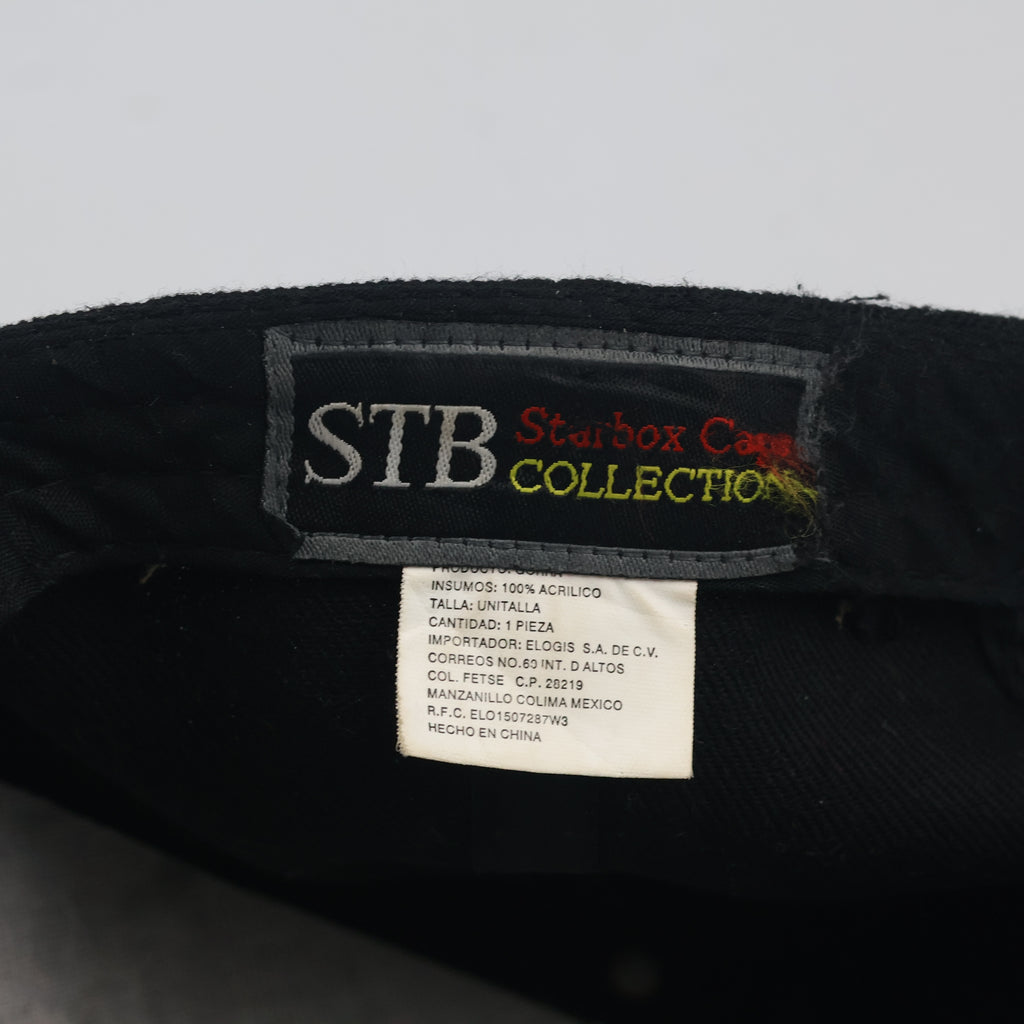 Thrifted STB Cuba Flag Map Black Cotton Cap - Size 56-58cm
