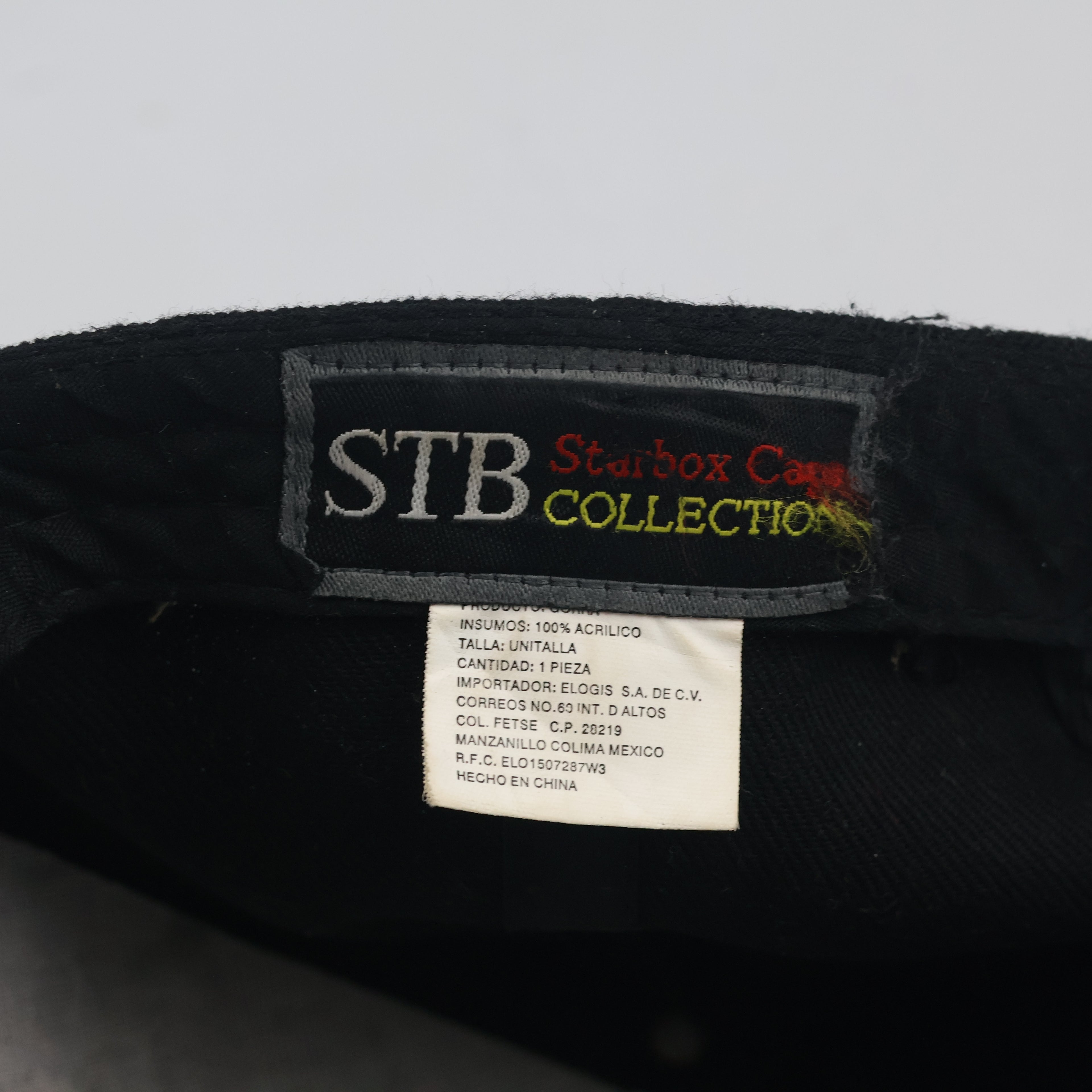 Thrifted STB Cuba Flag Map Black Cotton Cap - Size 56-58cm